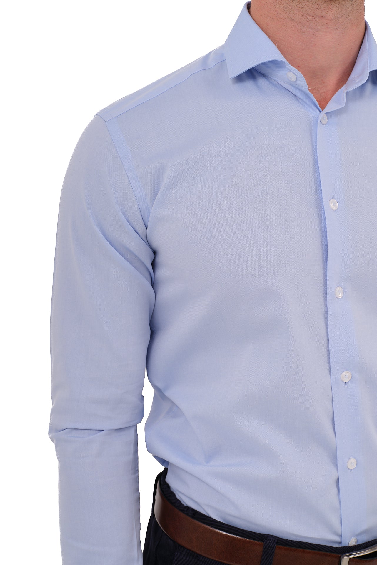 ΑΝΔΡΙΚΟ ΠΟΥΚΑΜΙΣΟ PORTOBELLO'S ΣΙΕΛ ΜΟΝΟΧΡΩΜΟ ΜΕ REX ΓΙΑΚΑ