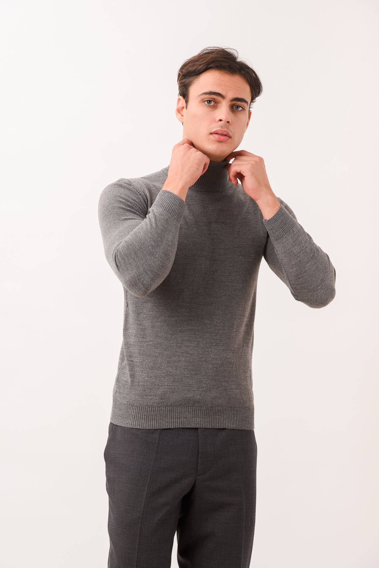 ΑΝΔΡΙΚΟ ΖΙΒΑΓΚΟ LES GENT'S ΣΕ ΣΚΟΥΡΟ ΓΚΡΙ ΧΡΩΜΑ