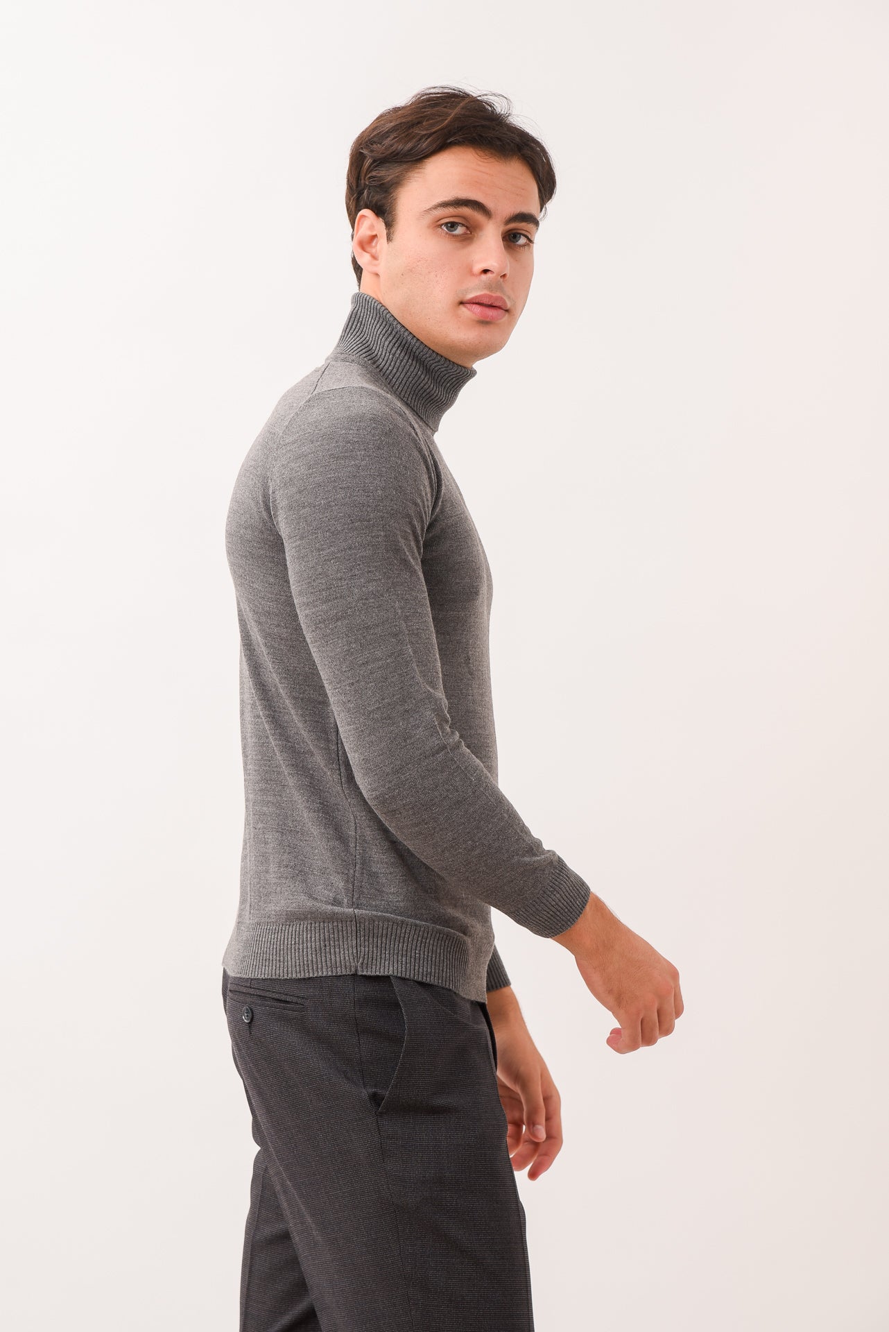 ΑΝΔΡΙΚΟ ΖΙΒΑΓΚΟ LES GENT'S ΣΕ ΣΚΟΥΡΟ ΓΚΡΙ ΧΡΩΜΑ