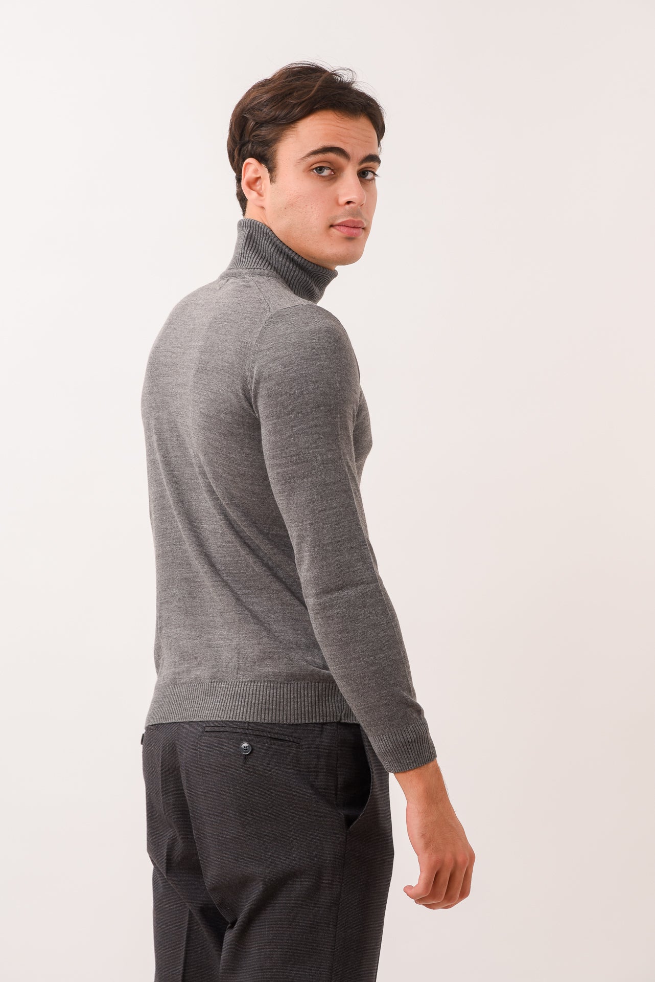 ΑΝΔΡΙΚΟ ΖΙΒΑΓΚΟ LES GENT'S ΣΕ ΣΚΟΥΡΟ ΓΚΡΙ ΧΡΩΜΑ