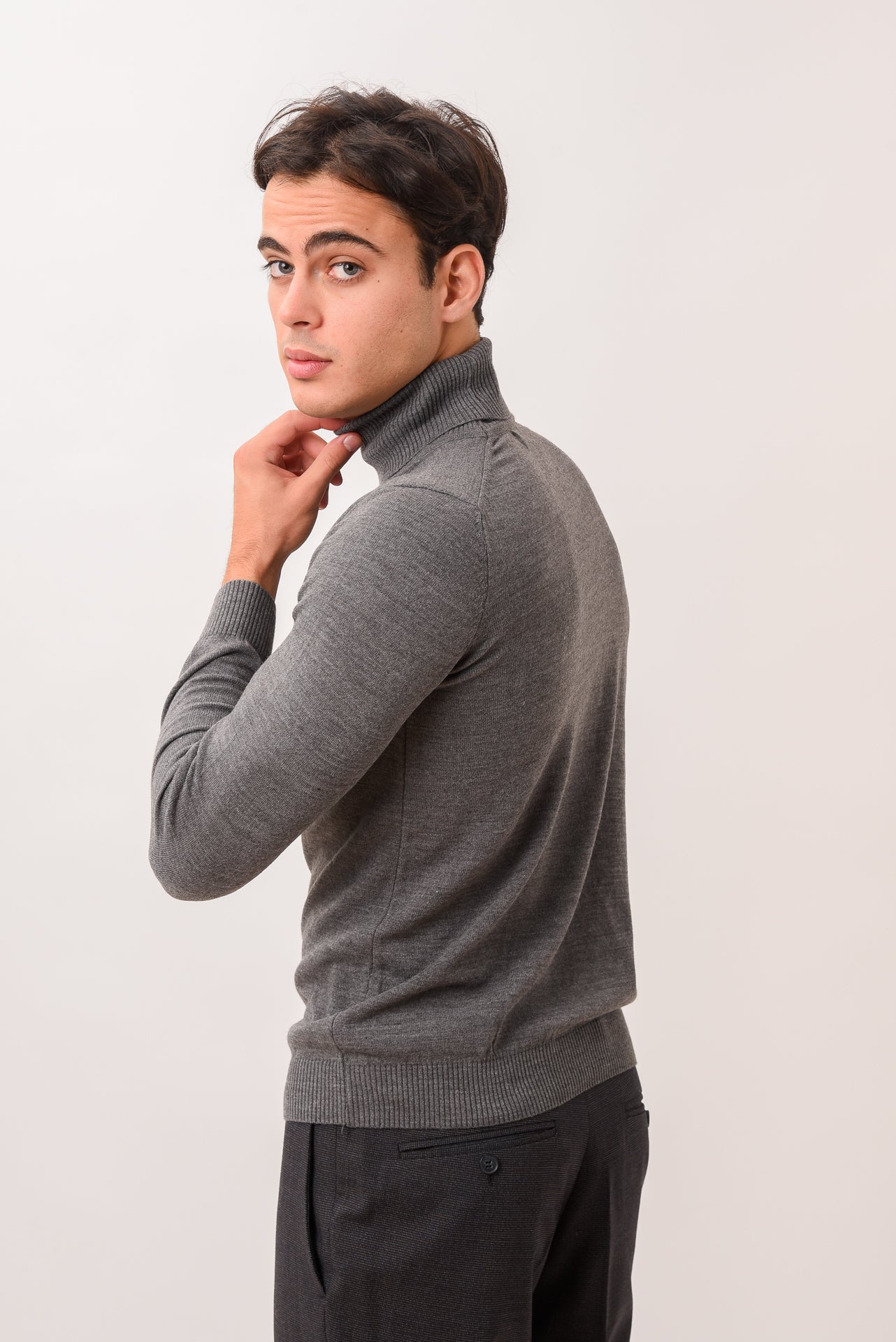 ΑΝΔΡΙΚΟ ΖΙΒΑΓΚΟ LES GENT'S ΣΕ ΣΚΟΥΡΟ ΓΚΡΙ ΧΡΩΜΑ