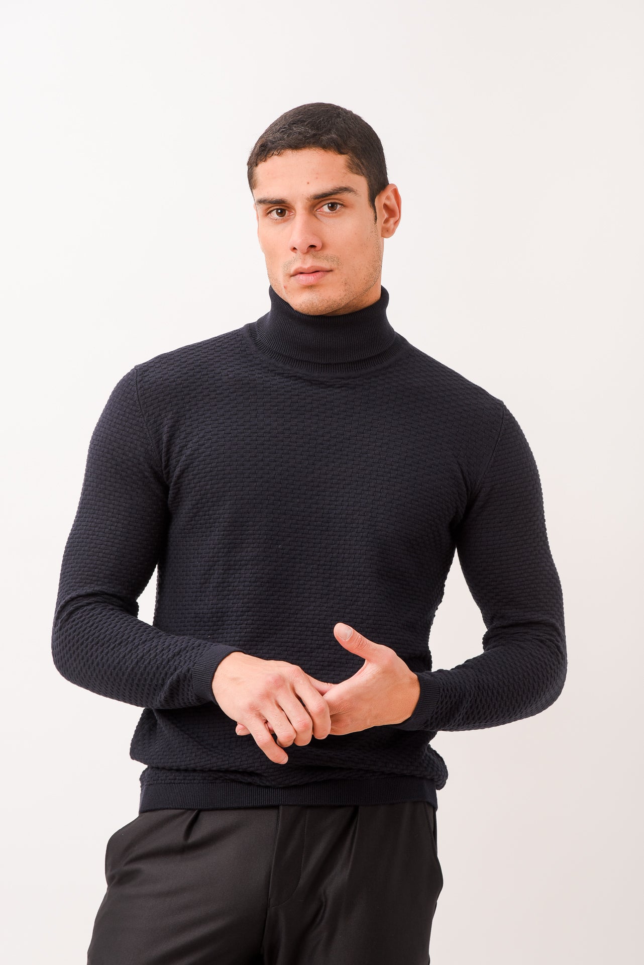 ΑΝΔΡΙΚΟ ΖΙΒΑΓΚΟ LES GENT'S ΣΕ ΜΠΛΕ ΣΚΟΥΡΟ ΧΡΩΜΑ ΜΕ ΜΙΚΡΟΣΧΕΔΙΟ