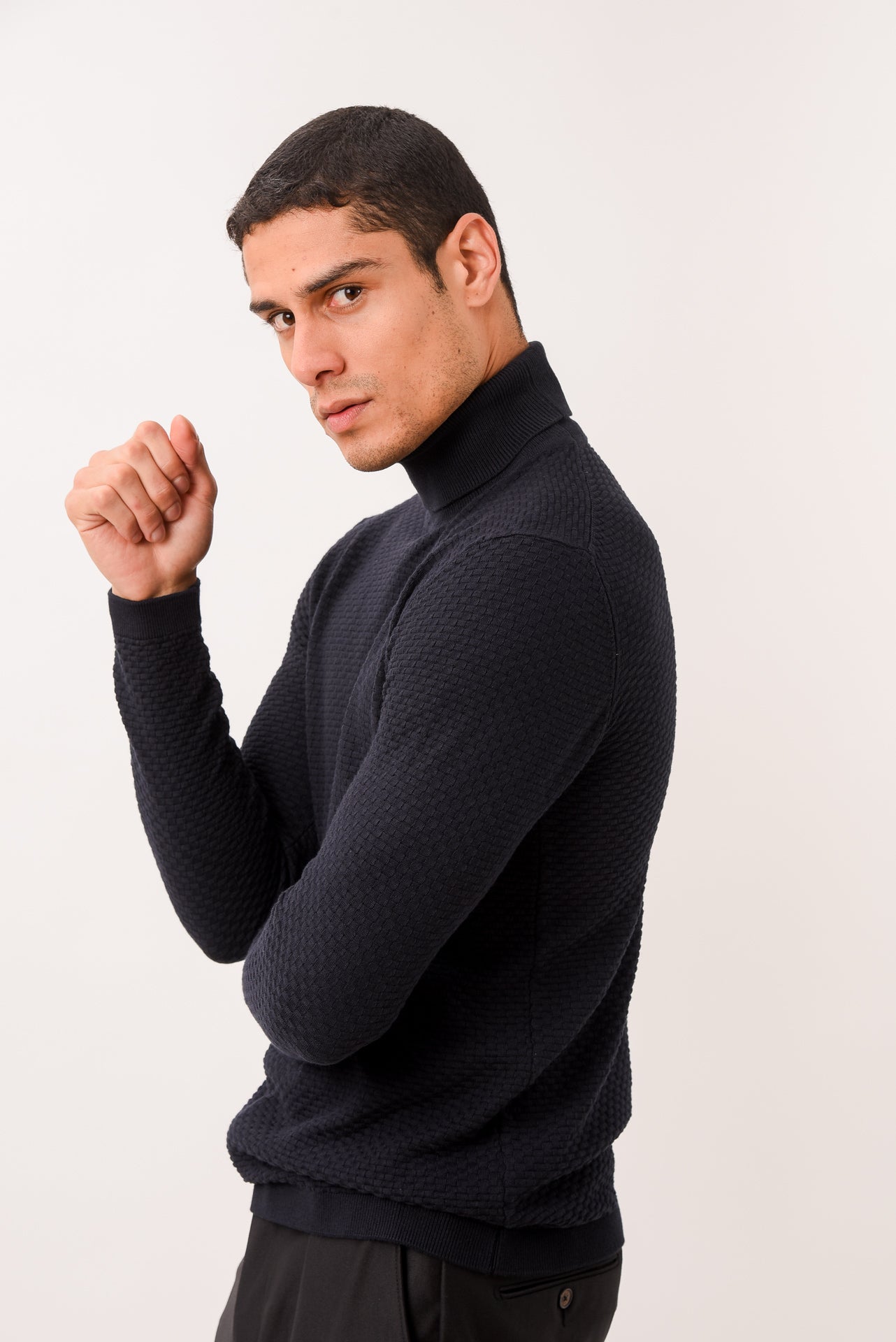 ΑΝΔΡΙΚΟ ΖΙΒΑΓΚΟ LES GENT'S ΣΕ ΜΠΛΕ ΣΚΟΥΡΟ ΧΡΩΜΑ ΜΕ ΜΙΚΡΟΣΧΕΔΙΟ