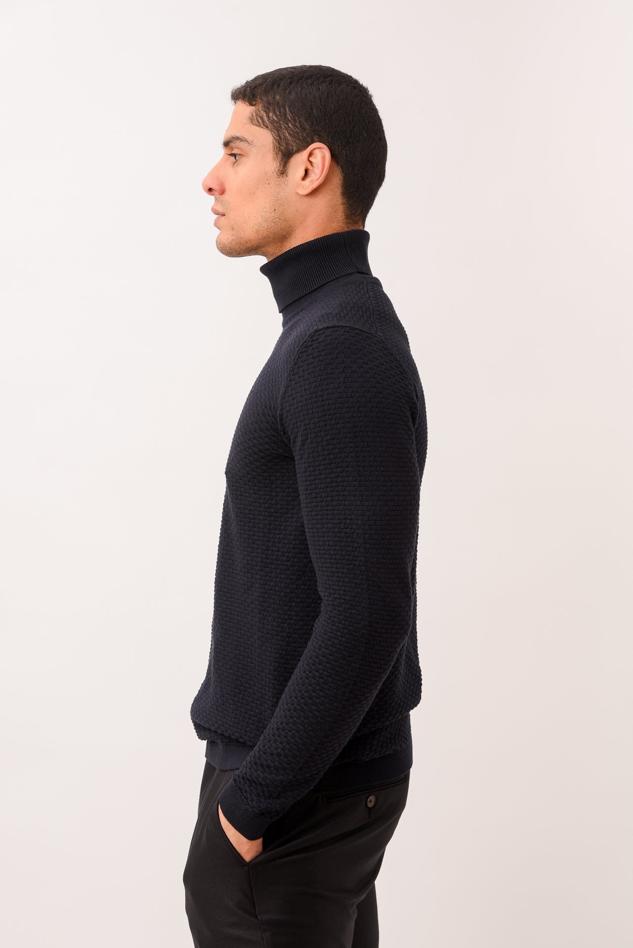 ΑΝΔΡΙΚΟ ΖΙΒΑΓΚΟ LES GENT'S ΣΕ ΜΠΛΕ ΣΚΟΥΡΟ ΧΡΩΜΑ ΜΕ ΜΙΚΡΟΣΧΕΔΙΟ