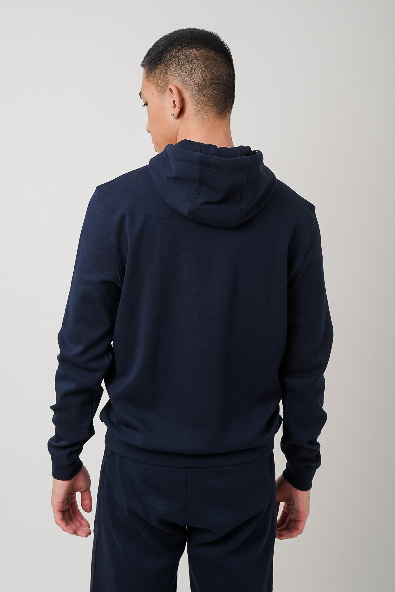 ΑΝΔΡΙΚΗ ΜΠΛΟΥΖΑ SWEATSHIRT PORTOBELLO'S ΜΕ ΚΟΥΚΟΥΛΑ ΣΕ ΜΠΛΕ NAVY
