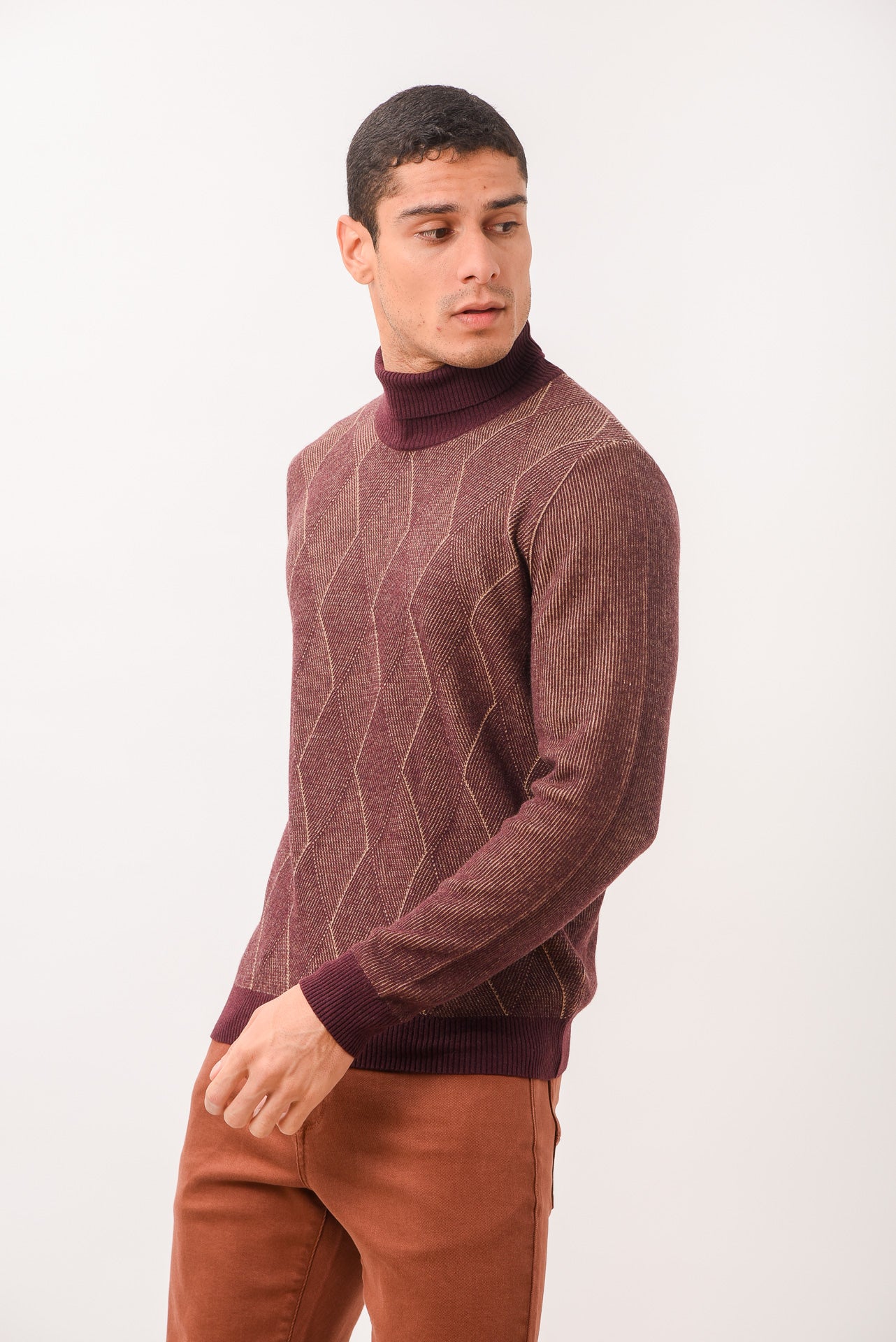 ΑΝΔΡΙΚΟ ΖΙΒΑΓΚΟ PORTOBELLO'S ΣΕ ΜΠΟΡΝΤΟ ΑΠΟΧΡΩΣΗ ΚΑΙ ΠΛΕΞΗ ΜΕ ΜΟΤΙΒΟ