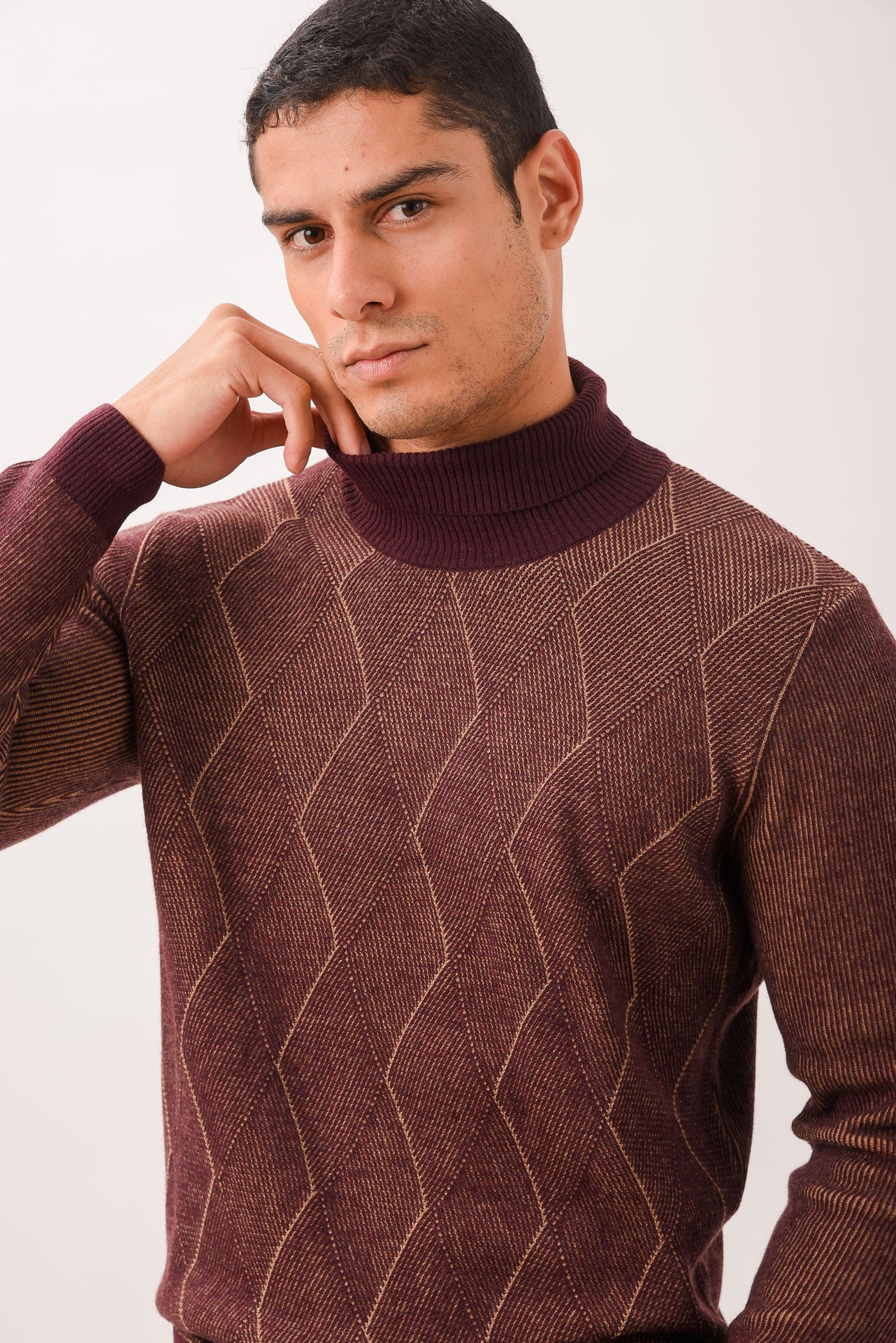 ΑΝΔΡΙΚΟ ΖΙΒΑΓΚΟ PORTOBELLO'S ΣΕ ΜΠΟΡΝΤΟ ΑΠΟΧΡΩΣΗ ΚΑΙ ΠΛΕΞΗ ΜΕ ΜΟΤΙΒΟ