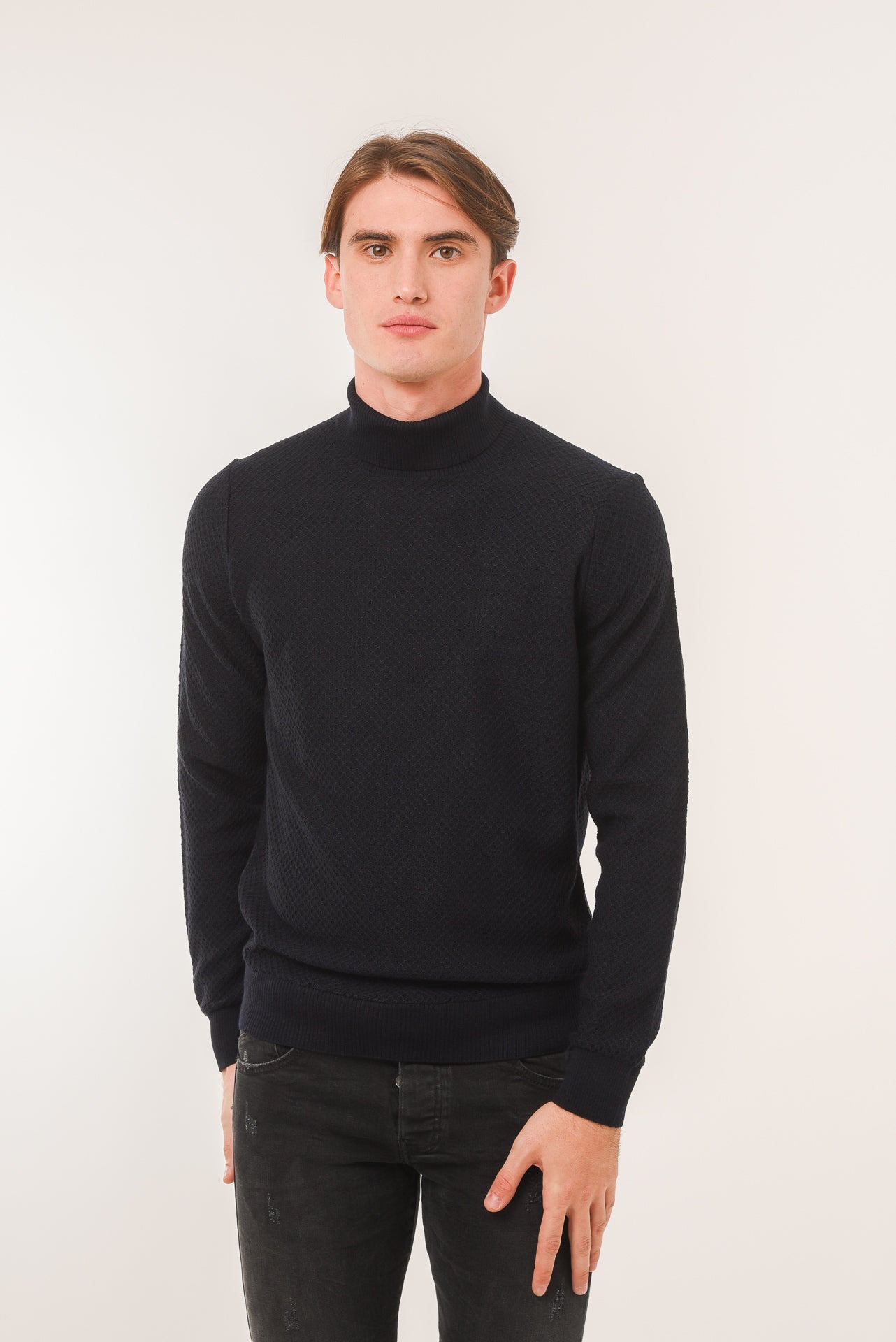 ΑΝΔΡΙΚΟ ΖΙΒΑΓΚΟ PORTOBELLO'S ΣΕ ΣΚΟΥΡΟ ΜΠΛΕ ΜΟΝΟΧΡΩΜΟ