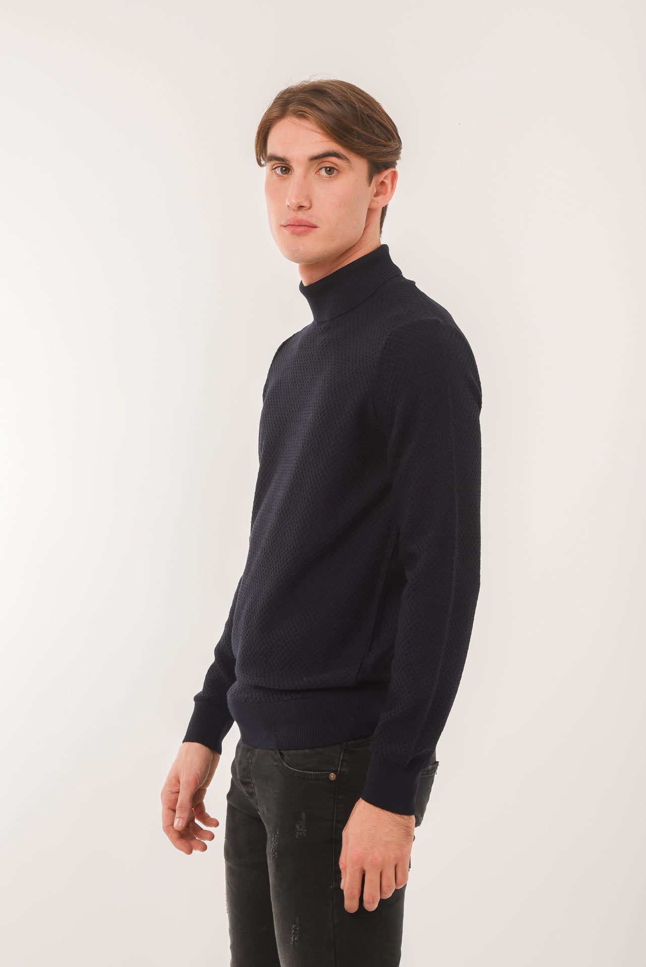 ΑΝΔΡΙΚΟ ΖΙΒΑΓΚΟ PORTOBELLO'S ΣΕ ΣΚΟΥΡΟ ΜΠΛΕ ΜΟΝΟΧΡΩΜΟ