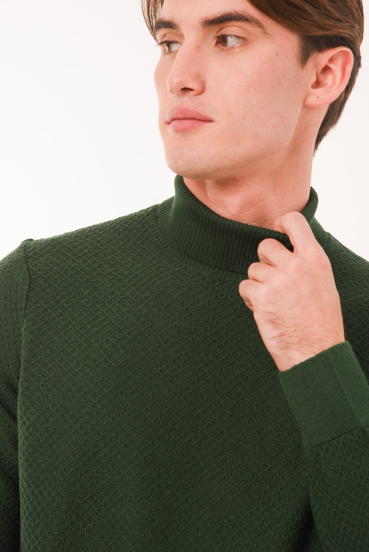 ΑΝΔΡΙΚΟ ΖΙΒΑΓΚΟ PORTOBELLO'S ΣΕ ΠΡΑΣΙΝΟ ΣΚΟΥΡΟ ΧΡΩΜΑ ΜΕ ΠΛΕΞΗ