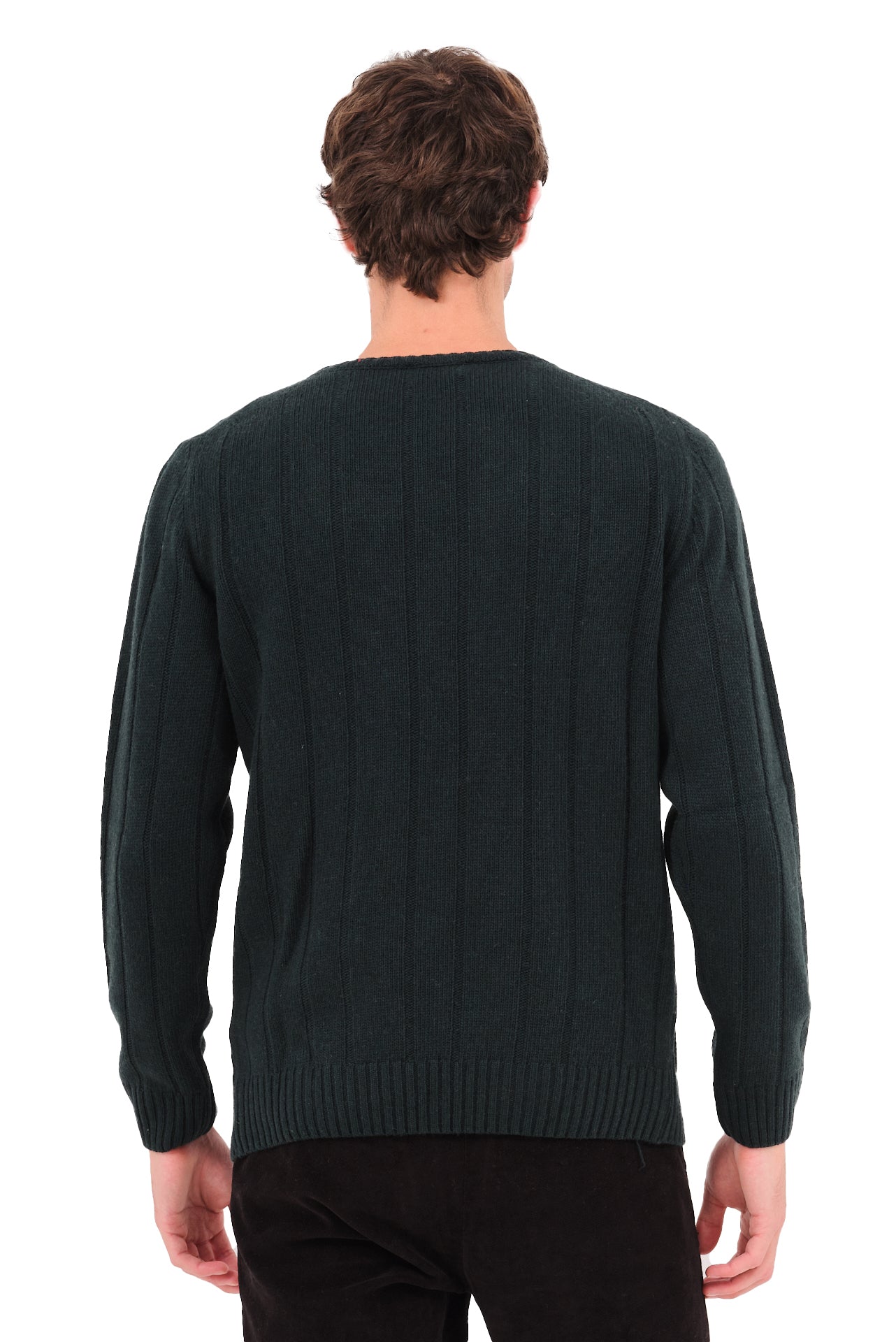 ΑΝΔΡΙΚΟ ΠΡΑΣΙΝΟ ΠΟΥΛΟΒΕΡ PORTOBELLO'S ΜΕ ΛΑΙΜΟΚΟΨΗ ΚΑΙ ΟΡΑΤΗ ΠΛΕΞΗ