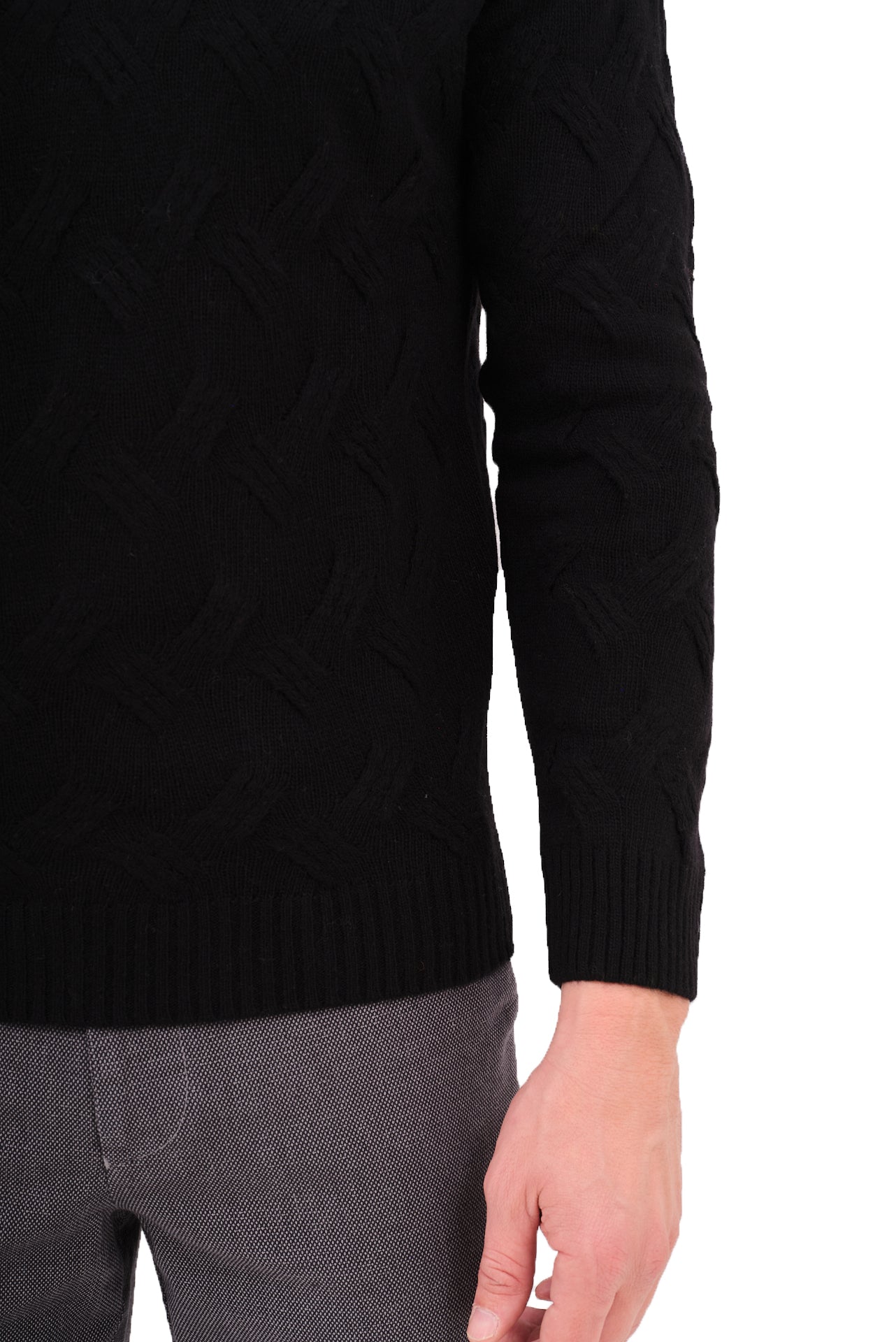 ΑΝΔΡΙΚΟ ΖΙΒΑΓΚΟ PORTOBELLO'S ΣΕ ΜΑΥΡΟ ΧΡΩΜΑ ΚΑΙ ΟΡΑΤΗ ΠΛΕΞΗ