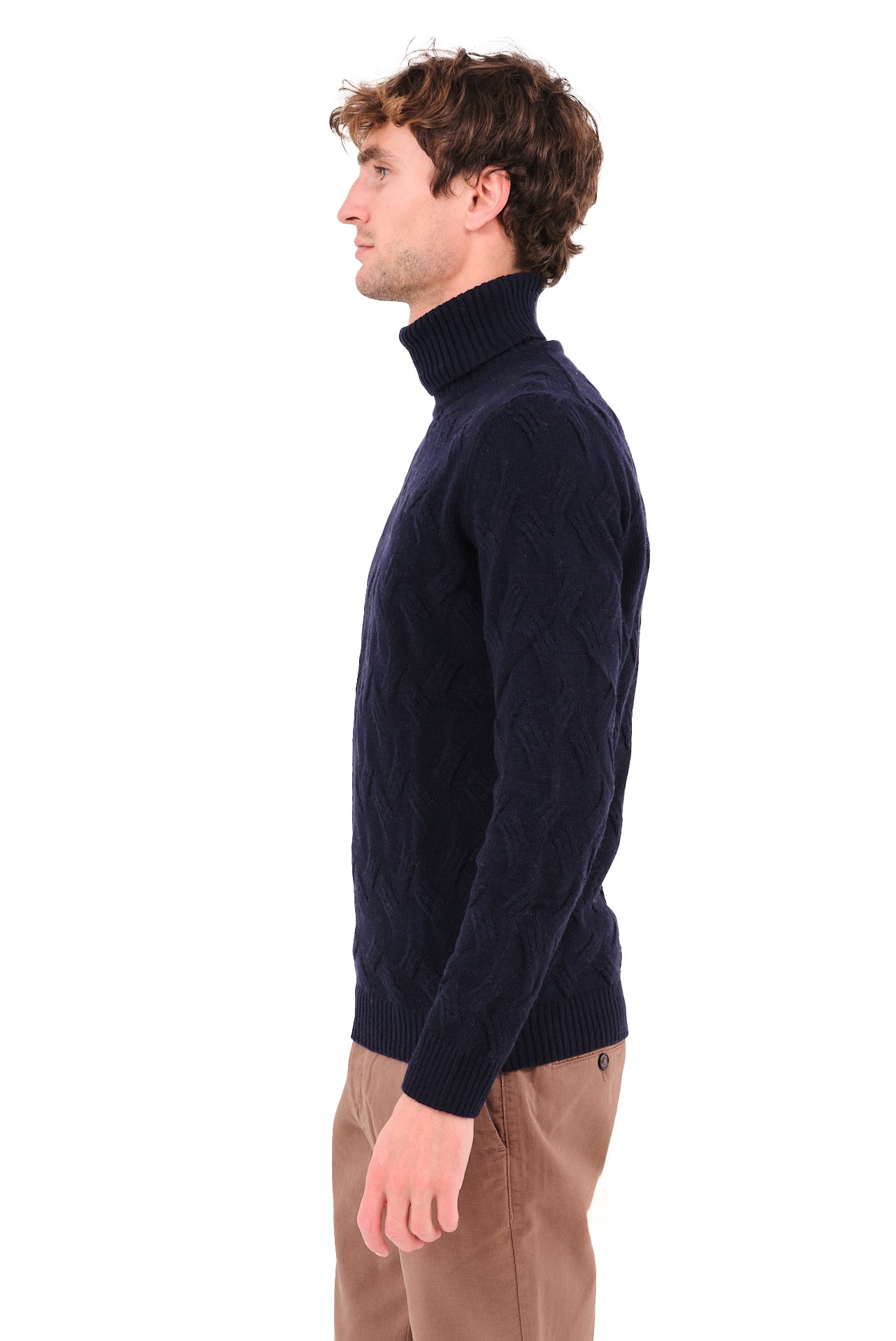 ΑΝΔΡΙΚΟ ΖΙΒΑΓΚΟ PORTOBELLO'S ΣΕ ΜΠΛΕ ΧΡΩΜΑ ΚΑΙ ΟΡΑΤΗ ΠΛΕΞΗ