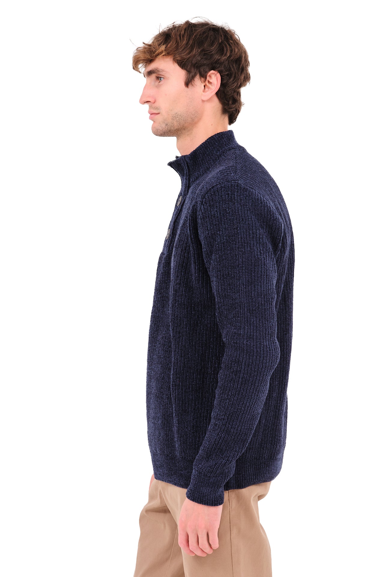 ΑΝΔΡΙΚΟ ΜΠΛΕ ΠΟΥΛΟΒΕΡ ΜΕΛΑΝΖΕ PORTOBELLO'S ΜΕ ΚΟΥΜΠΙΑ