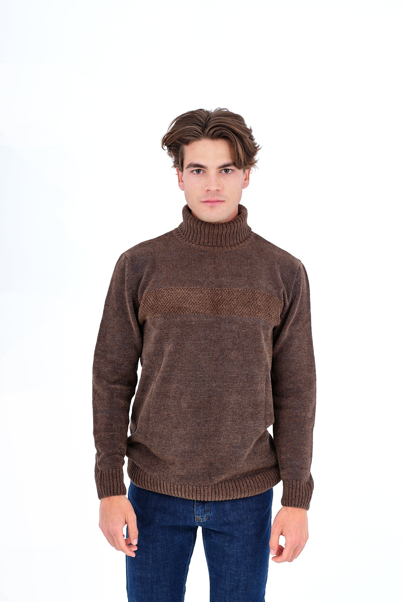 ΑΝΔΡΙΚΟ ΖΙΒΑΓΚΟ PORTOBELLO'S ΜΕ ΧΟΝΤΡΗ ΠΛΕΞΗ ΣΕ ΚΑΦΕ ΧΡΩΜΑ