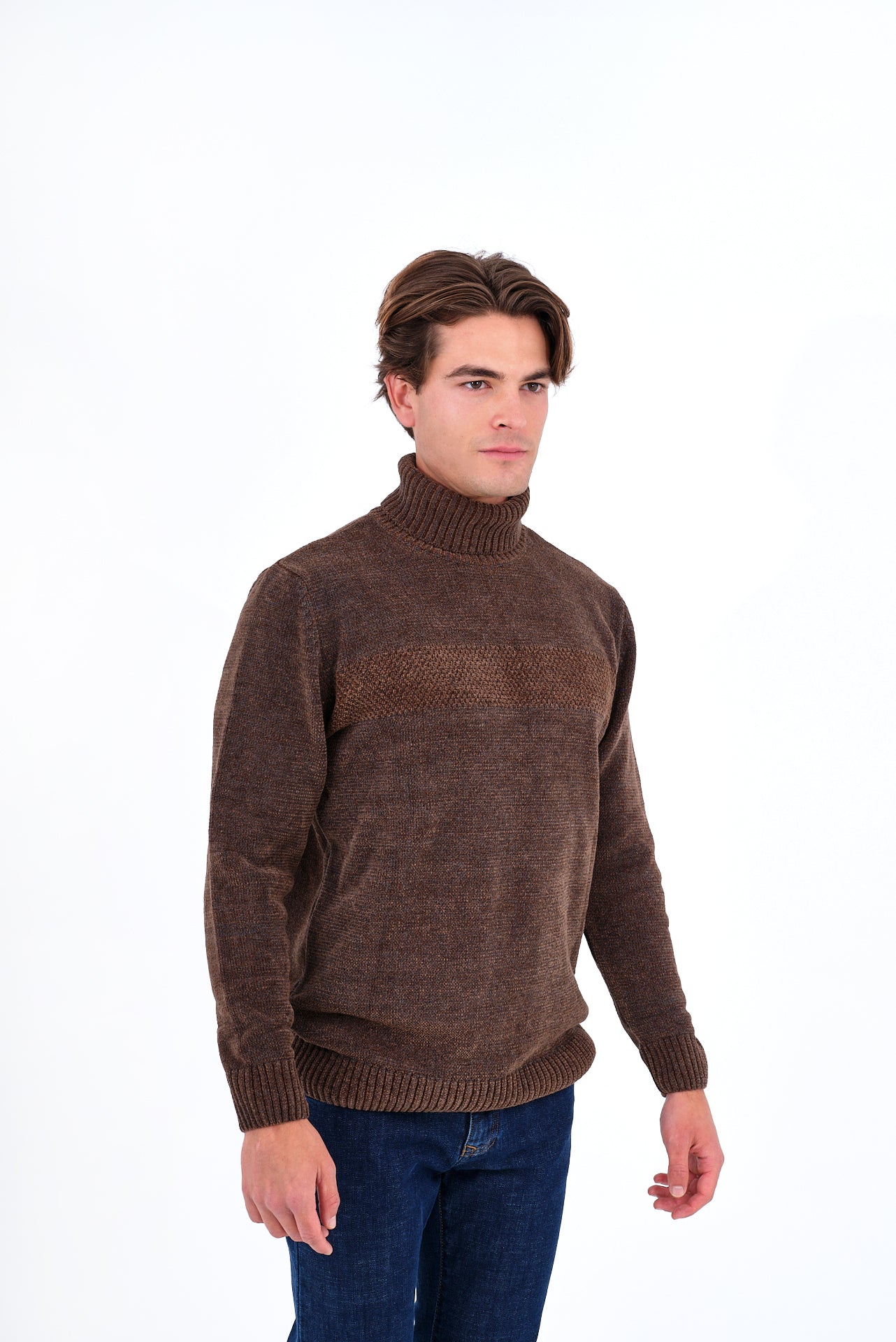 ΑΝΔΡΙΚΟ ΖΙΒΑΓΚΟ PORTOBELLO'S ΜΕ ΧΟΝΤΡΗ ΠΛΕΞΗ ΣΕ ΚΑΦΕ ΧΡΩΜΑ