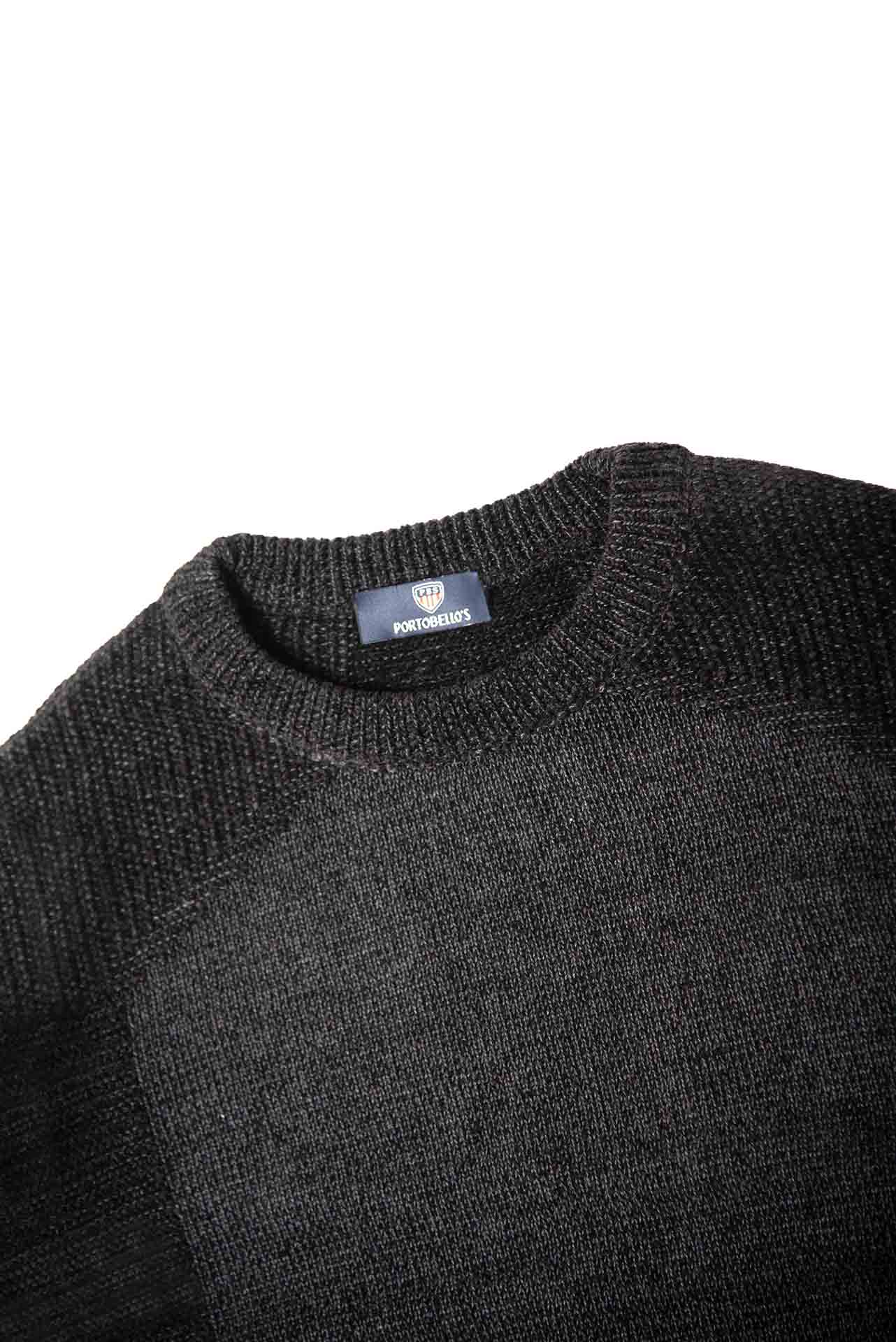 ΑΝΔΡΙΚΟ ROUND NECK ΠΟΥΛΟΒΕΡ ΓΡΑΦΙΤΗΣ PORTOBELLO'S ΜΕ ΜΙΚΡΟΣΧΕΔΙΟ