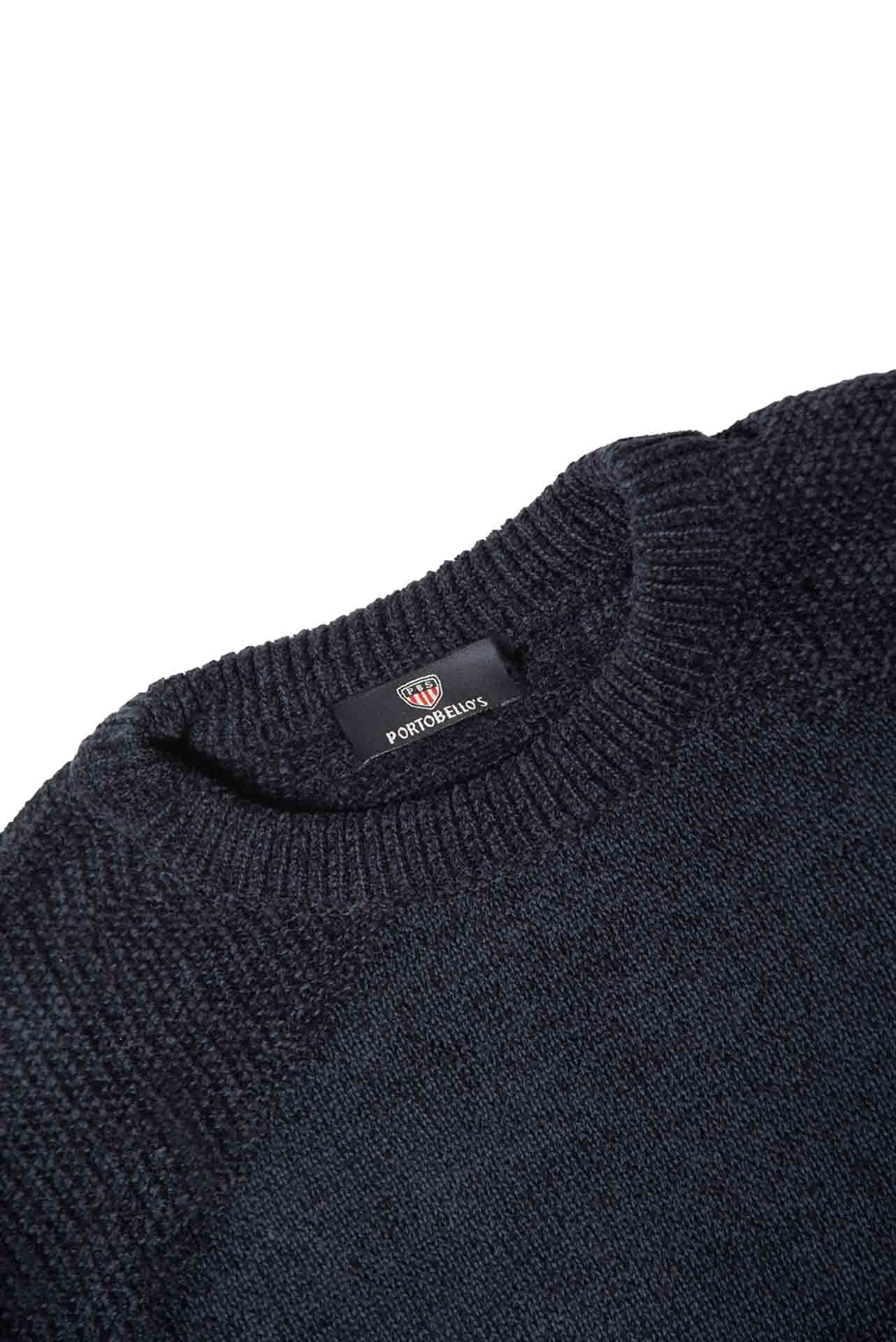 ΑΝΔΡΙΚΟ ROUND NECK ΠΟΥΛΟΒΕΡ ΜΠΛΕ PORTOBELLO'S ΜΕ ΜΙΚΡΟΣΧΕΔΙΟ