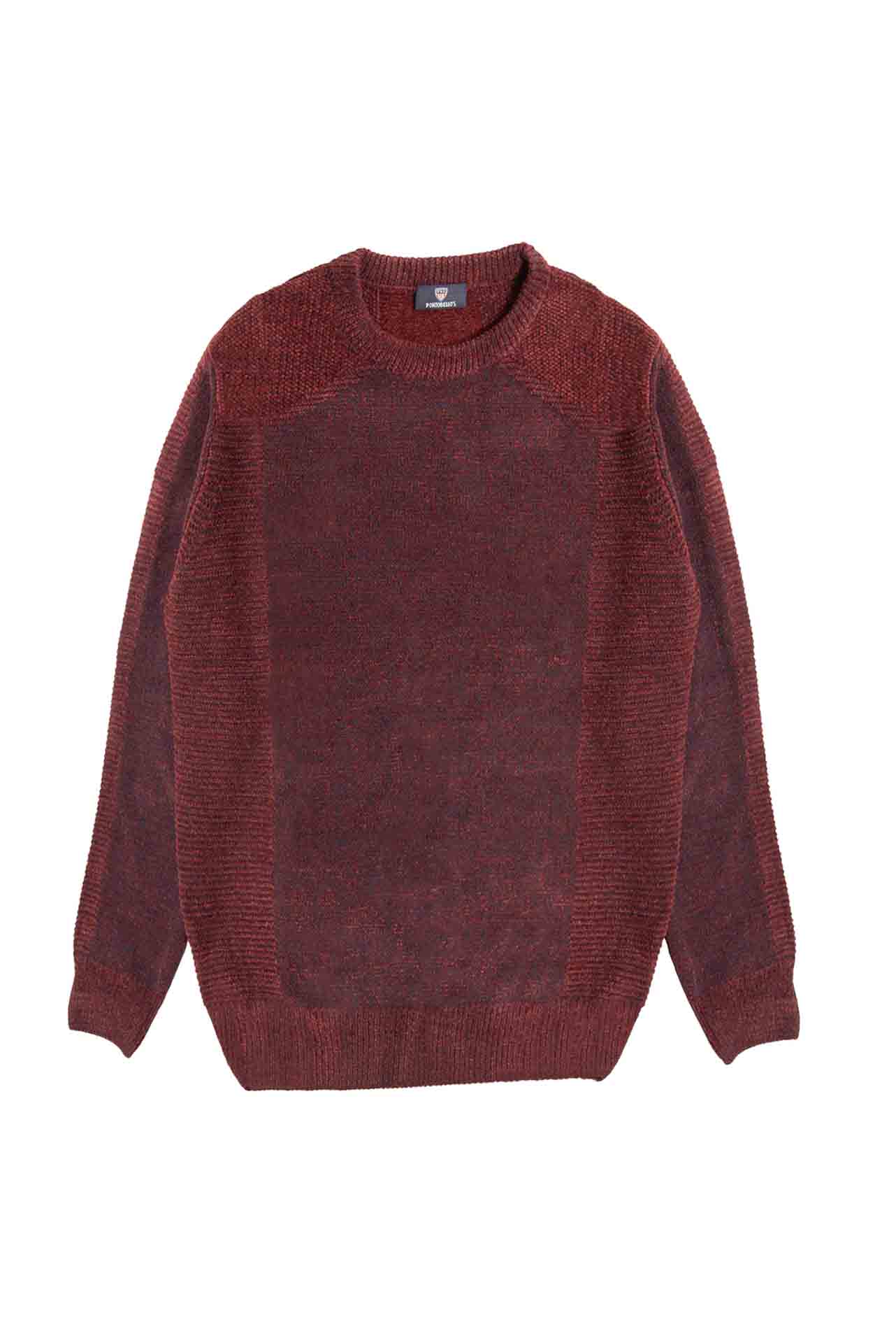 ΑΝΔΡΙΚΟ ROUND NECK ΠΟΥΛΟΒΕΡ ΜΠΟΡΝΤΟ PORTOBELLO'S ΜΕ ΜΙΚΡΟΣΧΕΔΙΟ