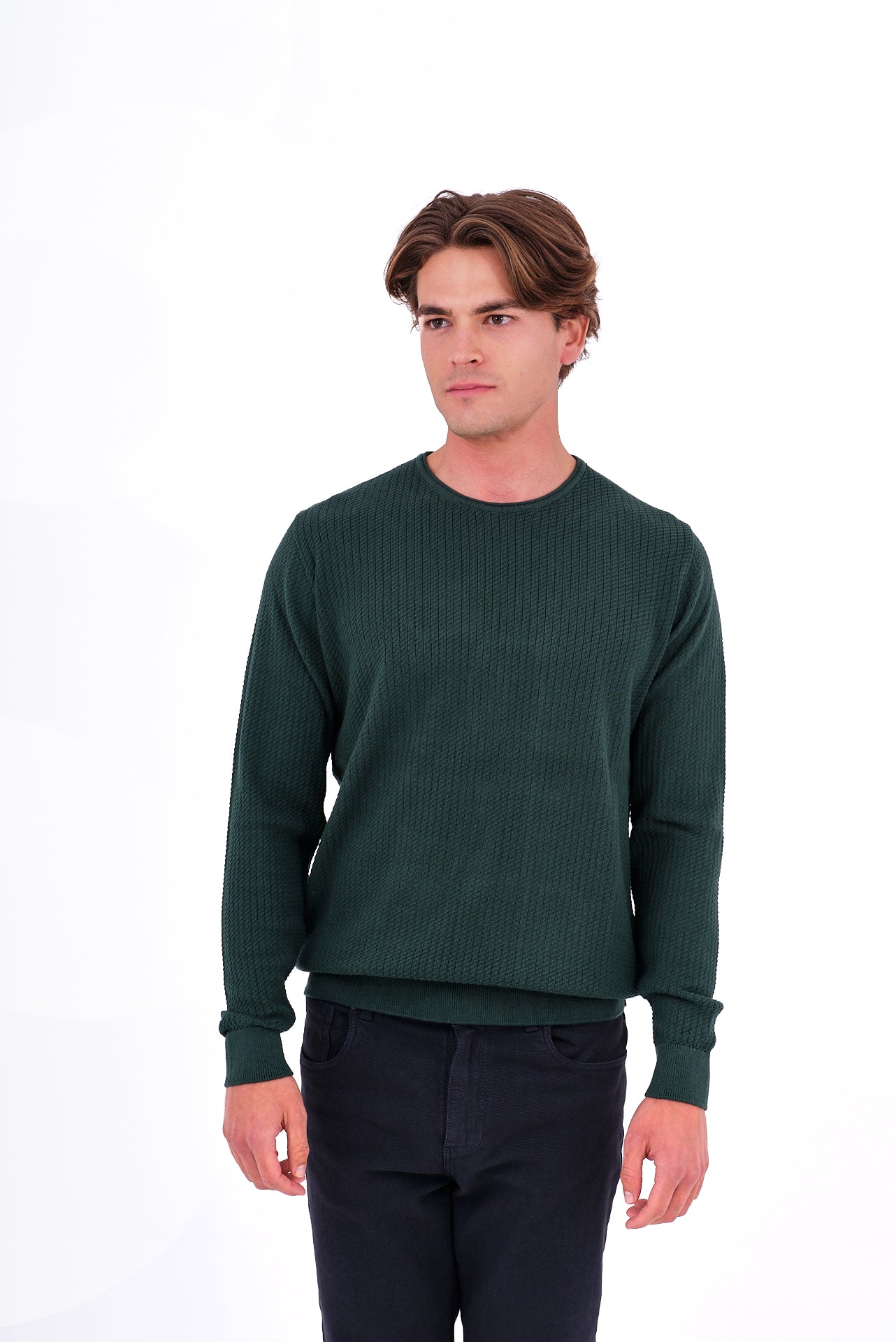 ΑΝΔΡΙΚΟ ΠΟΥΛΟΒΕΡ ΜΕ ΛΑΙΜΟΚΟΨΗ LES GENT'S ΣΕ ΠΡΑΣΙΝΟ ΧΡΩΜΑ