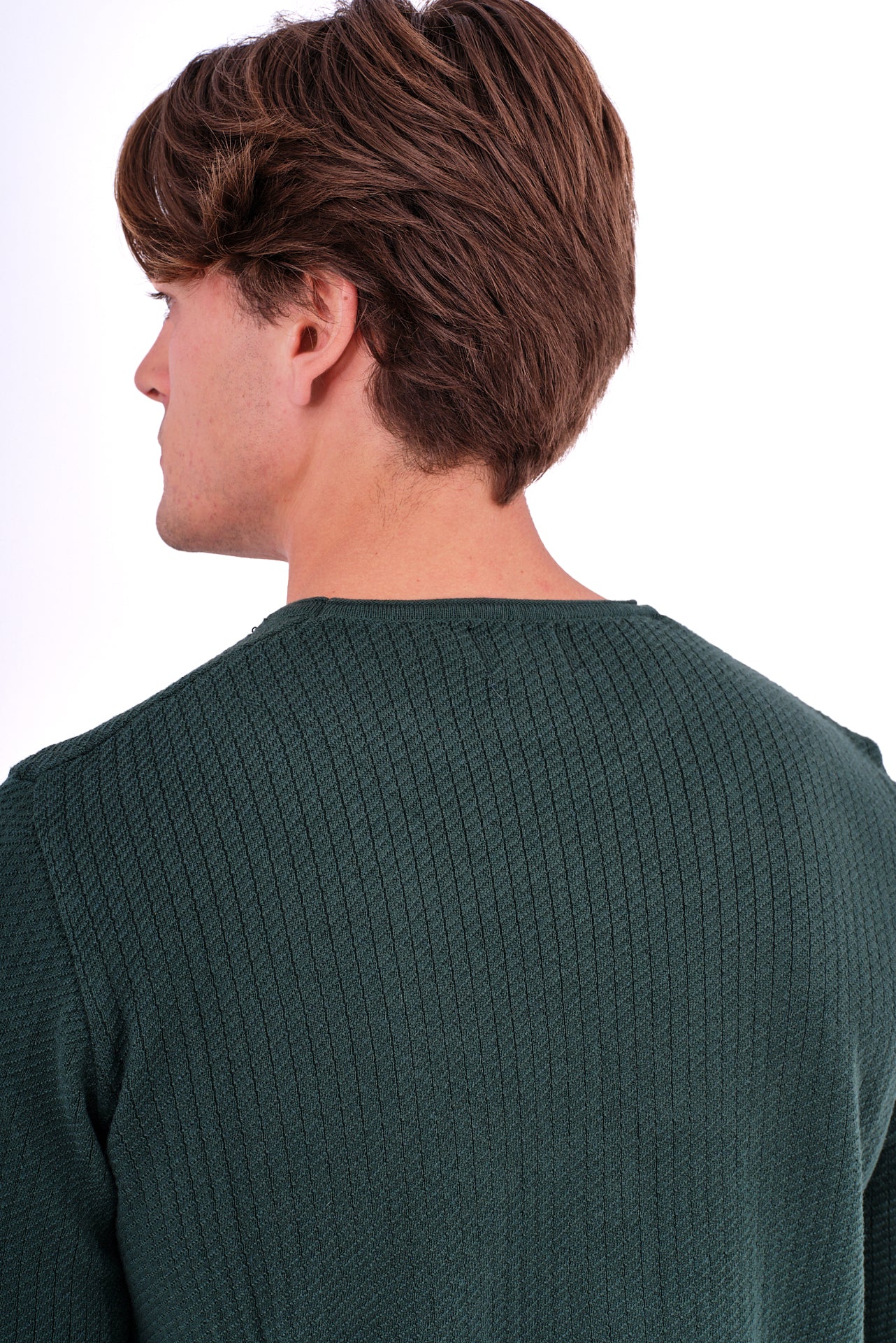 ΑΝΔΡΙΚΟ ΠΟΥΛΟΒΕΡ ΜΕ ΛΑΙΜΟΚΟΨΗ LES GENT'S ΣΕ ΠΡΑΣΙΝΟ ΧΡΩΜΑ