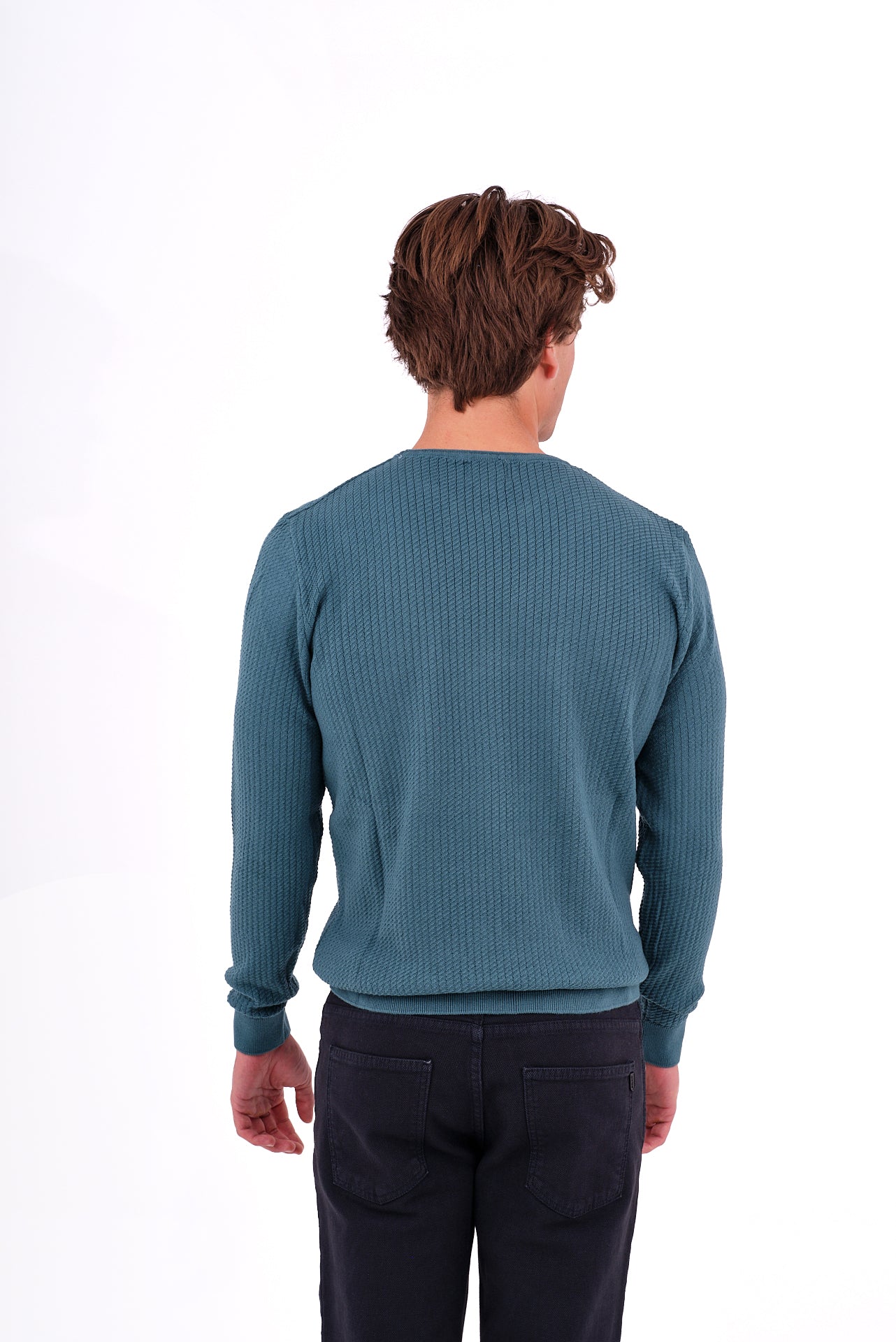 ΑΝΔΡΙΚΟ ΠΟΥΛΟΒΕΡ ΜΕ ΛΑΙΜΟΚΟΨΗ LES GENT'S ΣΕ ΠΕΤΡΟΛ ΧΡΩΜΑ