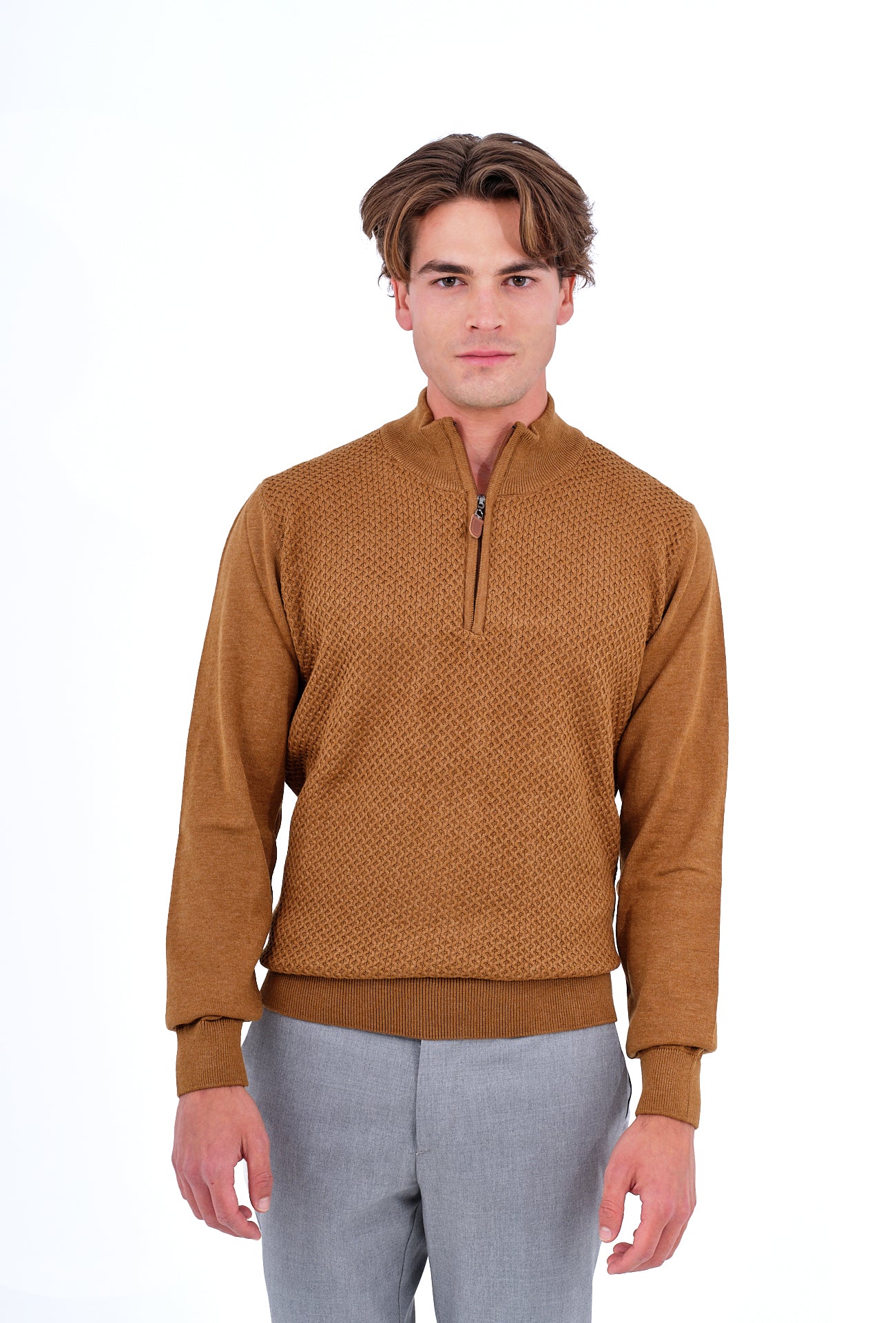 ΑΝΔΡΙΚΟ LUPETTO ZIP LES GENT'S ΣΕ ΚΑΜΗΛΟ ΧΡΩΜΑ ΜΕ ΟΡΑΤΗ ΠΛΕΞΗ