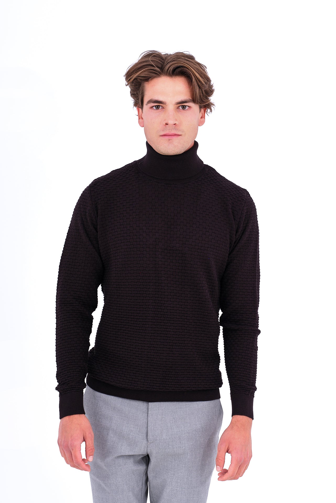 ΑΝΔΡΙΚΟ ΖΙΒΑΓΚΟ LES GENT'S ΣΕ ΜΑΥΡΟ ΧΡΩΜΑ ΜΕ ΟΡΑΤΗ ΠΛΕΞΗ