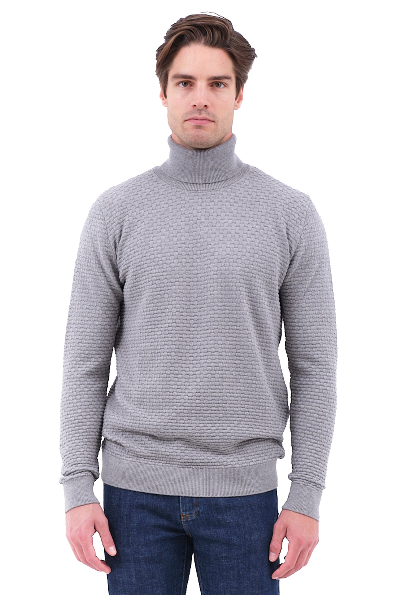 ΑΝΔΡΙΚΟ ΖΙΒΑΓΚΟ LES GENT'S ΣΕ ΓΚΡΙ ΑΝΟΙΧΤΟ ΧΡΩΜΑ ΜΕ ΟΡΑΤΗ ΠΛΕΞΗ