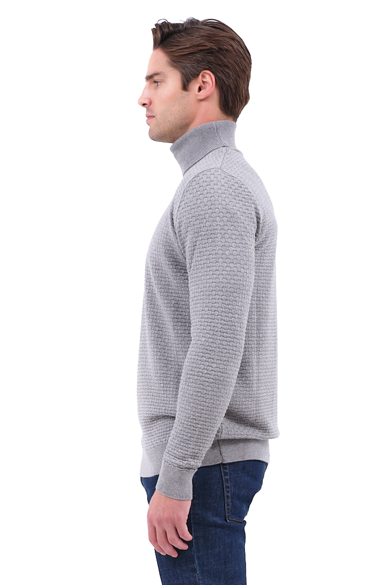 ΑΝΔΡΙΚΟ ΖΙΒΑΓΚΟ LES GENT'S ΣΕ ΓΚΡΙ ΑΝΟΙΧΤΟ ΧΡΩΜΑ ΜΕ ΟΡΑΤΗ ΠΛΕΞΗ