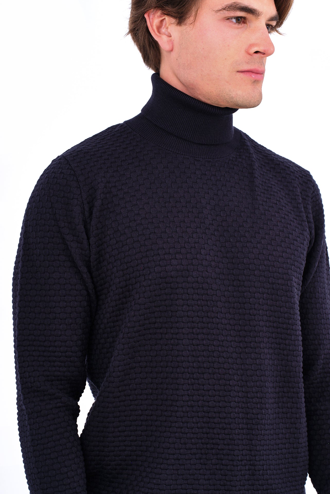 ΑΝΔΡΙΚΟ ΖΙΒΑΓΚΟ LES GENT'S ΣΕ ΣΚΟΥΡΟ ΜΠΛΕ ΧΡΩΜΑ ΜΕ ΟΡΑΤΗ ΠΛΕΞΗ