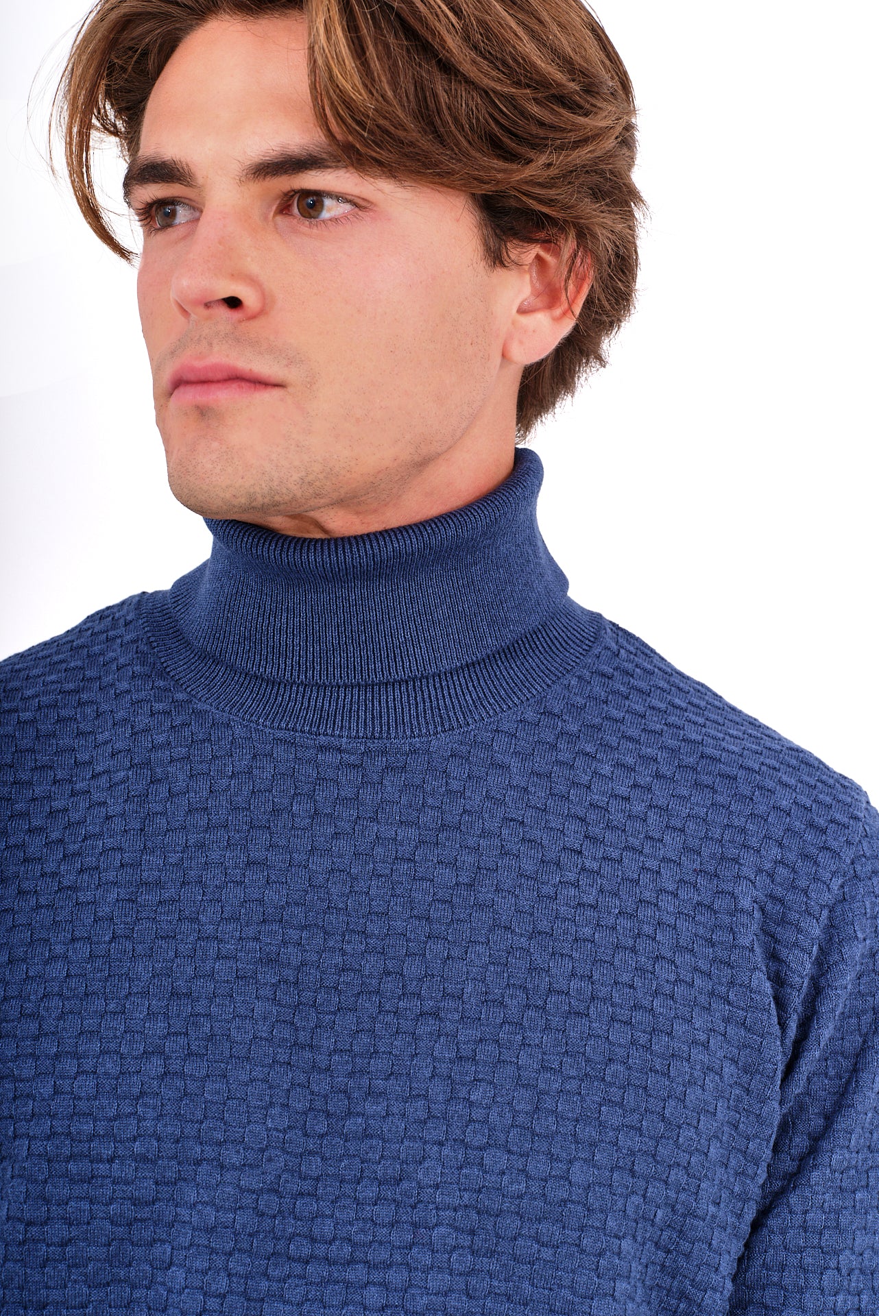 ΑΝΔΡΙΚΟ ΖΙΒΑΓΚΟ LES GENT'S ΣΕ INDIGO ΧΡΩΜΑ ΜΕ ΟΡΑΤΗ ΠΛΕΞΗ