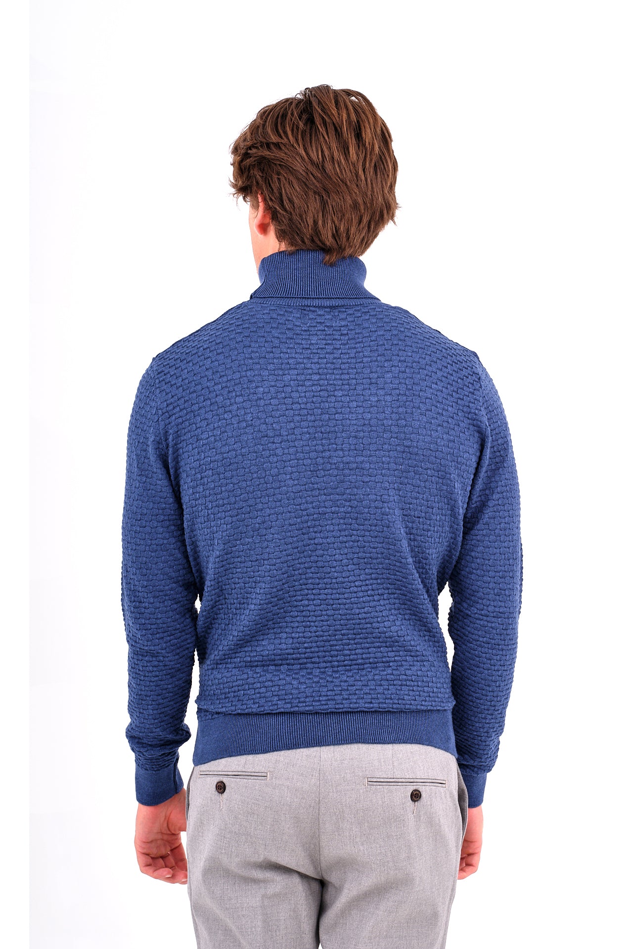 ΑΝΔΡΙΚΟ ΖΙΒΑΓΚΟ LES GENT'S ΣΕ INDIGO ΧΡΩΜΑ ΜΕ ΟΡΑΤΗ ΠΛΕΞΗ