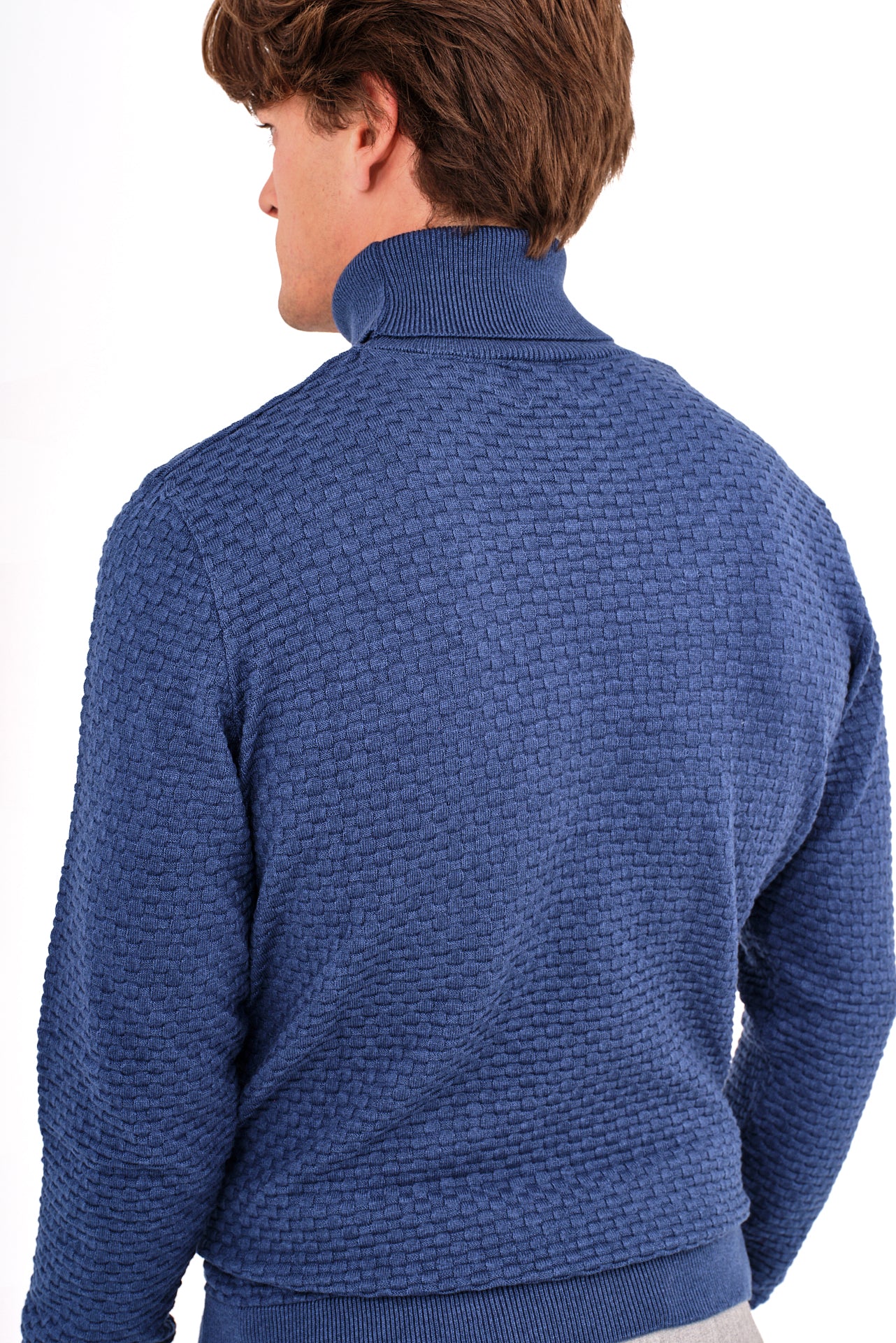 ΑΝΔΡΙΚΟ ΖΙΒΑΓΚΟ LES GENT'S ΣΕ INDIGO ΧΡΩΜΑ ΜΕ ΟΡΑΤΗ ΠΛΕΞΗ