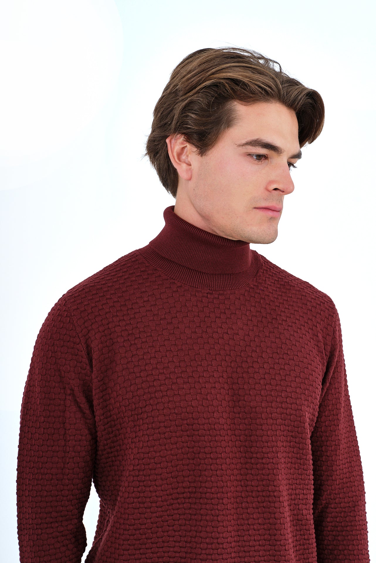 ΑΝΔΡΙΚΟ ΖΙΒΑΓΚΟ LES GENT'S ΣΕ ΜΠΟΡΝΤΟ ΧΡΩΜΑ ΜΕ ΟΡΑΤΗ ΠΛΕΞΗ