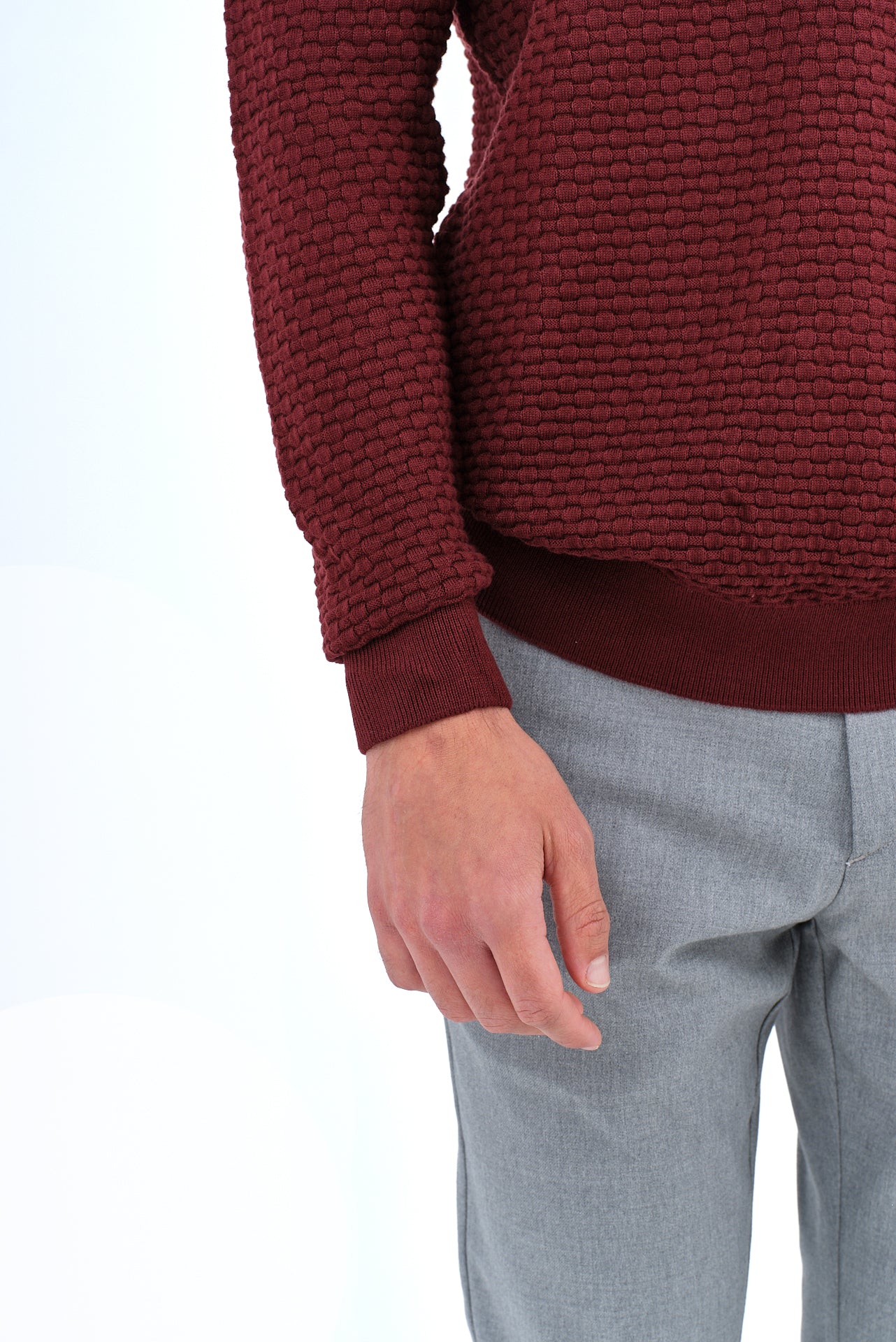 ΑΝΔΡΙΚΟ ΖΙΒΑΓΚΟ LES GENT'S ΣΕ ΜΠΟΡΝΤΟ ΧΡΩΜΑ ΜΕ ΟΡΑΤΗ ΠΛΕΞΗ