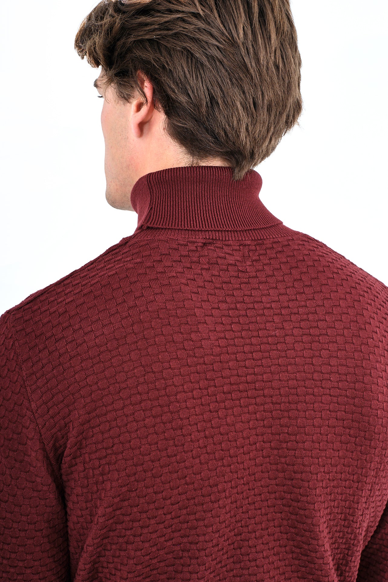 ΑΝΔΡΙΚΟ ΖΙΒΑΓΚΟ LES GENT'S ΣΕ ΜΠΟΡΝΤΟ ΧΡΩΜΑ ΜΕ ΟΡΑΤΗ ΠΛΕΞΗ