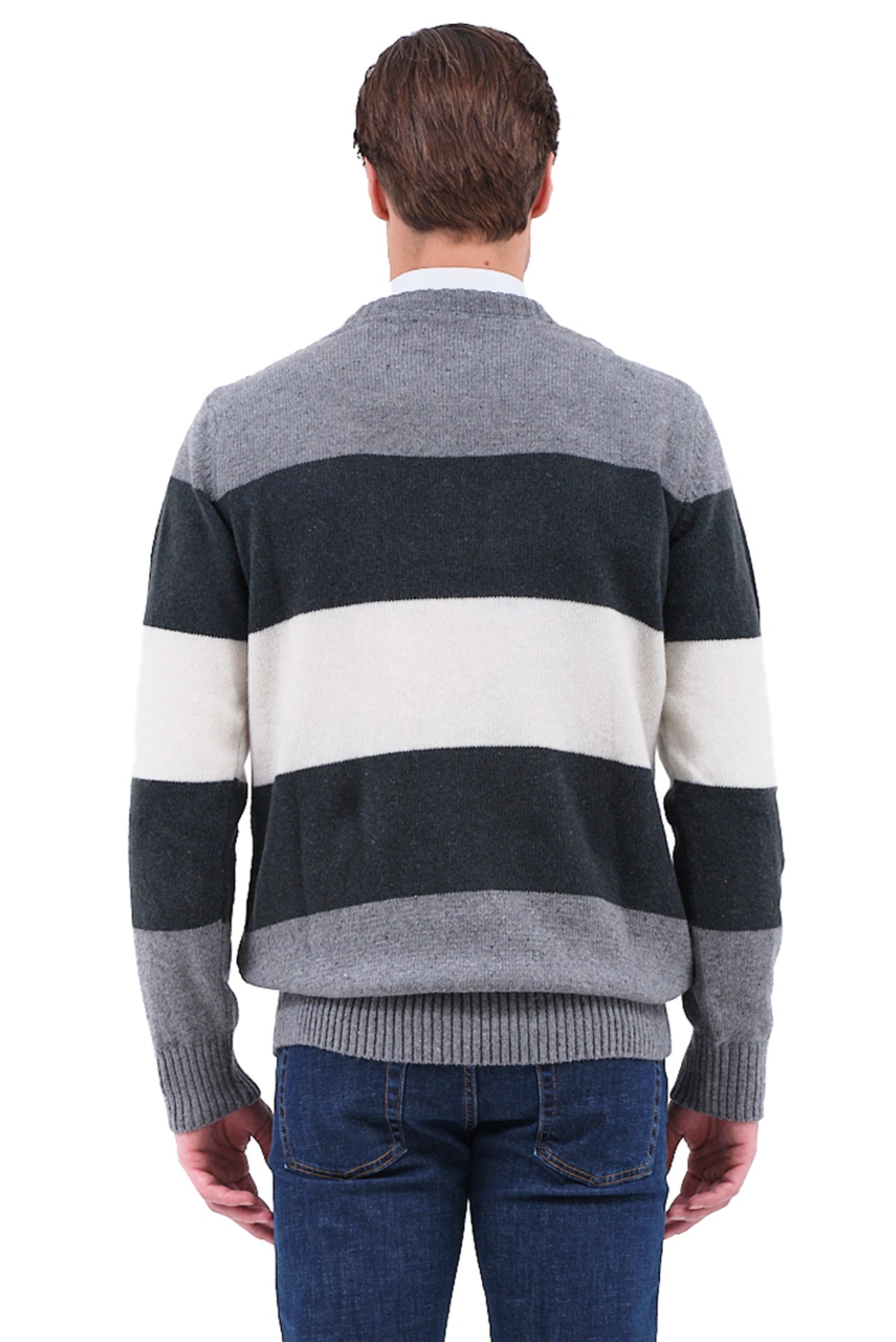 ΑΝΔΡΙΚΟ ΠΟΥΛΟΒΕΡ LES GENT'S ΣΕ ΓΚΡΙ ΑΠΟΧΡΩΣΕΙΣ ΚΑΙ ΟΡΑΤΗ ΠΛΕΞΗ