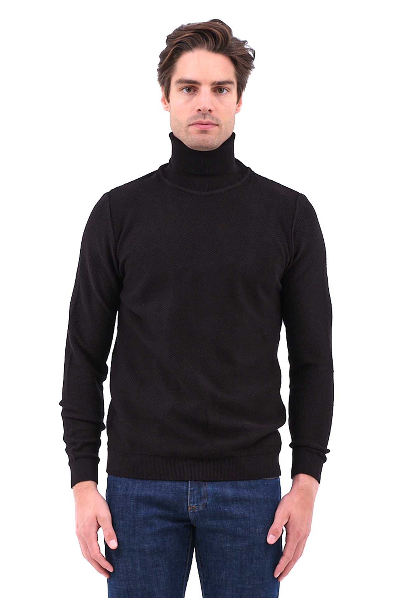 ΑΝΔΡΙΚΟ ΖΙΒΑΓΚΟ LES GENT'S ΣΕ ΜΑΥΡΟ ΧΡΩΜΑ ΜΕ ΜΙΚΡΟΣΧΕΔΙΟ ΣΤΗΝ ΠΛΕΞΗ