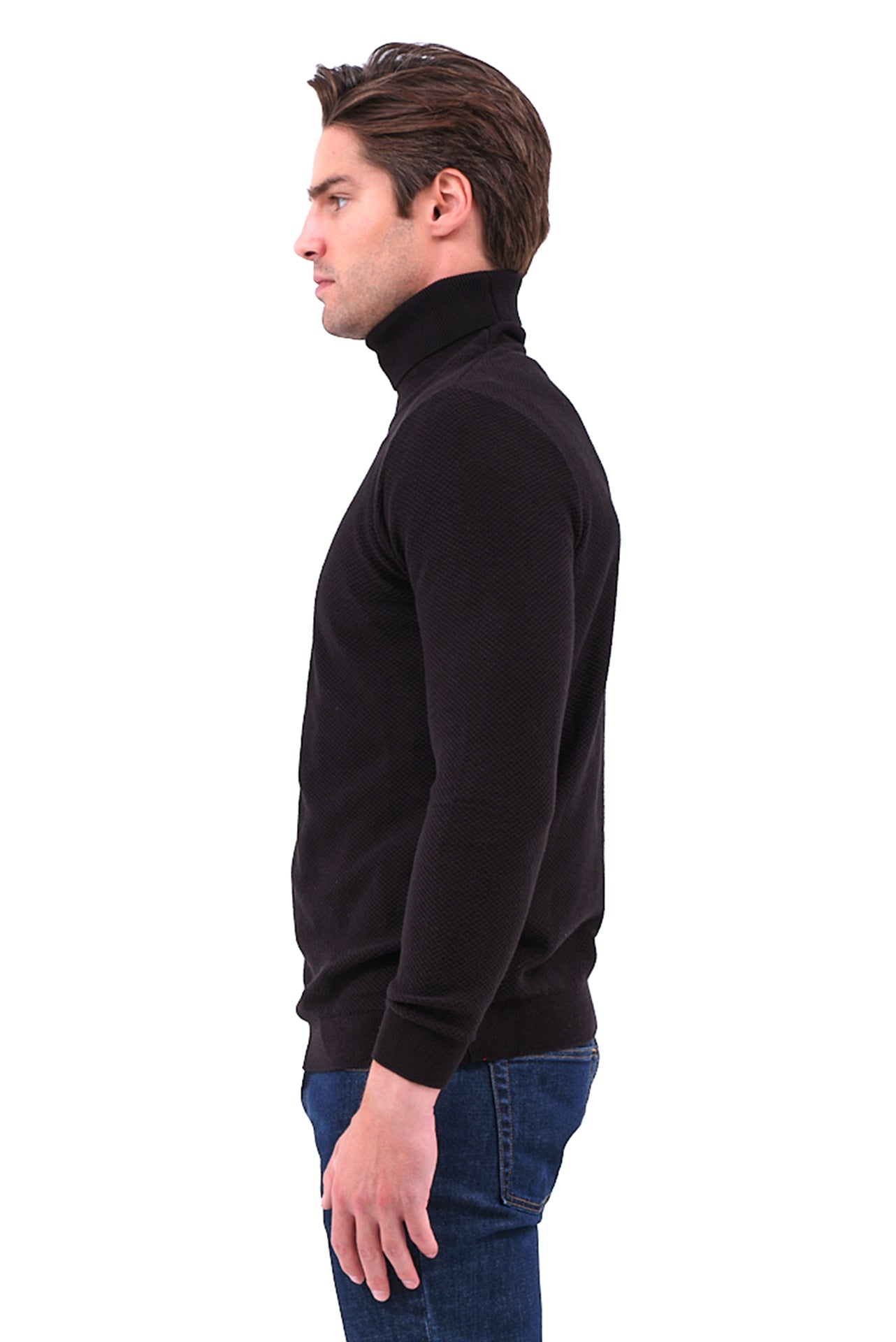 ΑΝΔΡΙΚΟ ΖΙΒΑΓΚΟ LES GENT'S ΣΕ ΜΑΥΡΟ ΧΡΩΜΑ ΜΕ ΜΙΚΡΟΣΧΕΔΙΟ ΣΤΗΝ ΠΛΕΞΗ