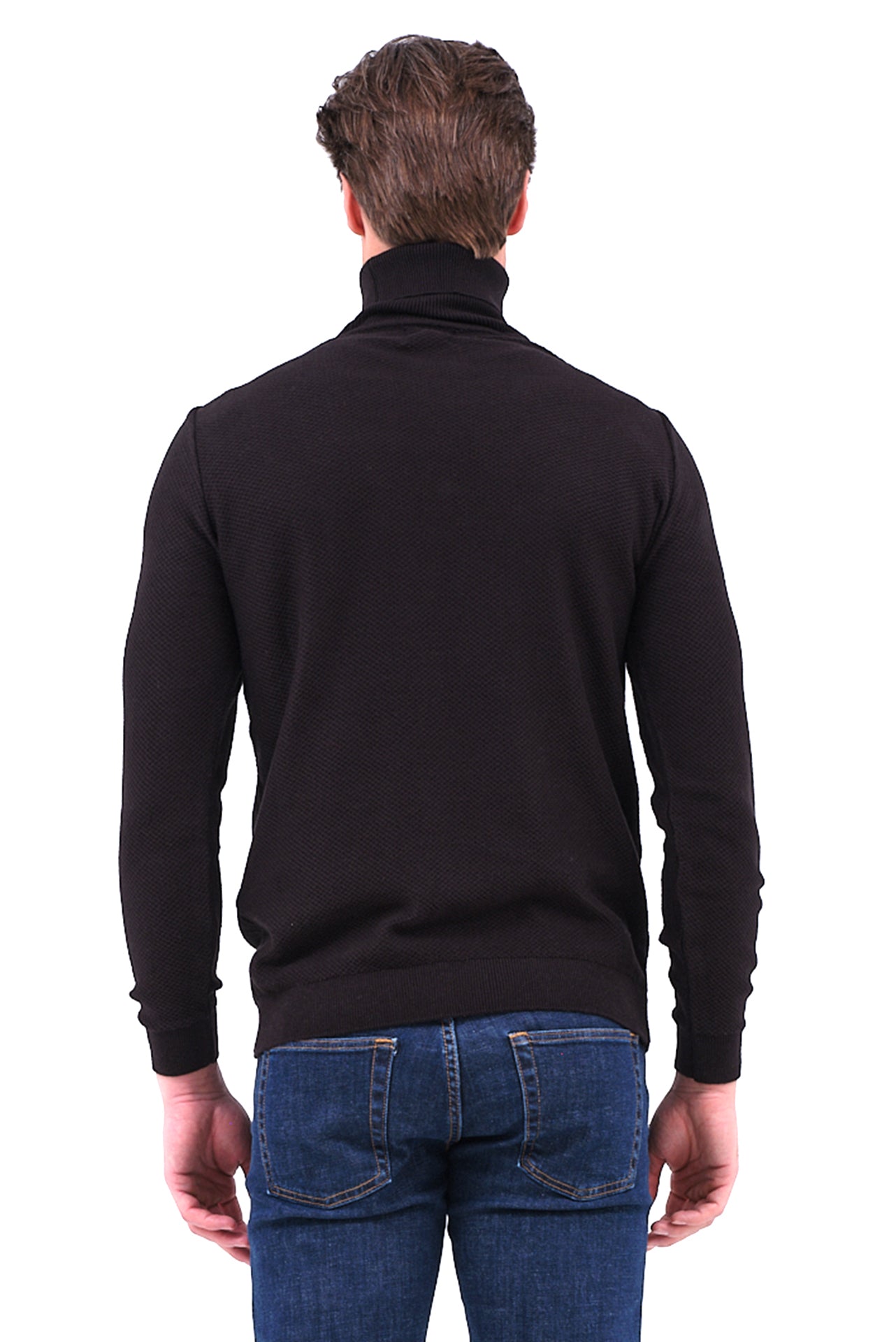 ΑΝΔΡΙΚΟ ΖΙΒΑΓΚΟ LES GENT'S ΣΕ ΜΑΥΡΟ ΧΡΩΜΑ ΜΕ ΜΙΚΡΟΣΧΕΔΙΟ ΣΤΗΝ ΠΛΕΞΗ