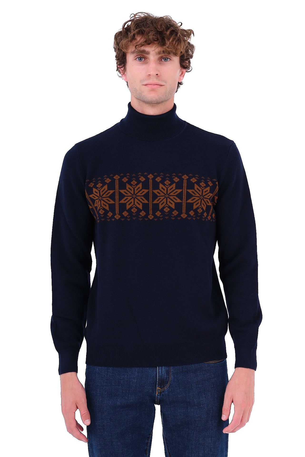 ΑΝΔΡΙΚΟ ΖΙΒΑΓΚΟ PORTOBELLO'S ΣΕ ΜΠΛΕ ΧΡΩΜΑ ΚΑΙ ΚΑΦΕ ΣΧΕΔΙΟ