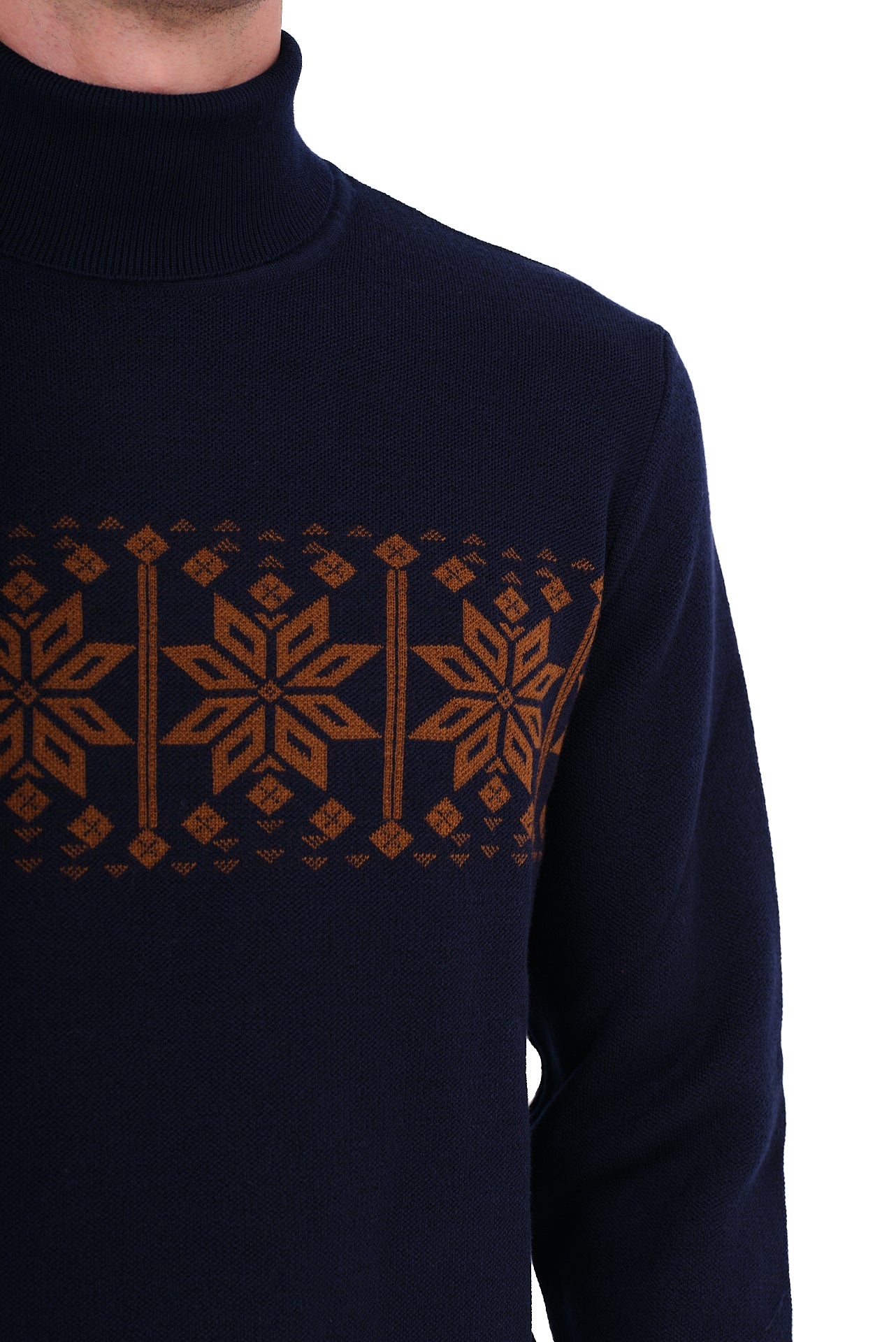 ΑΝΔΡΙΚΟ ΖΙΒΑΓΚΟ PORTOBELLO'S ΣΕ ΜΠΛΕ ΧΡΩΜΑ ΚΑΙ ΚΑΦΕ ΣΧΕΔΙΟ