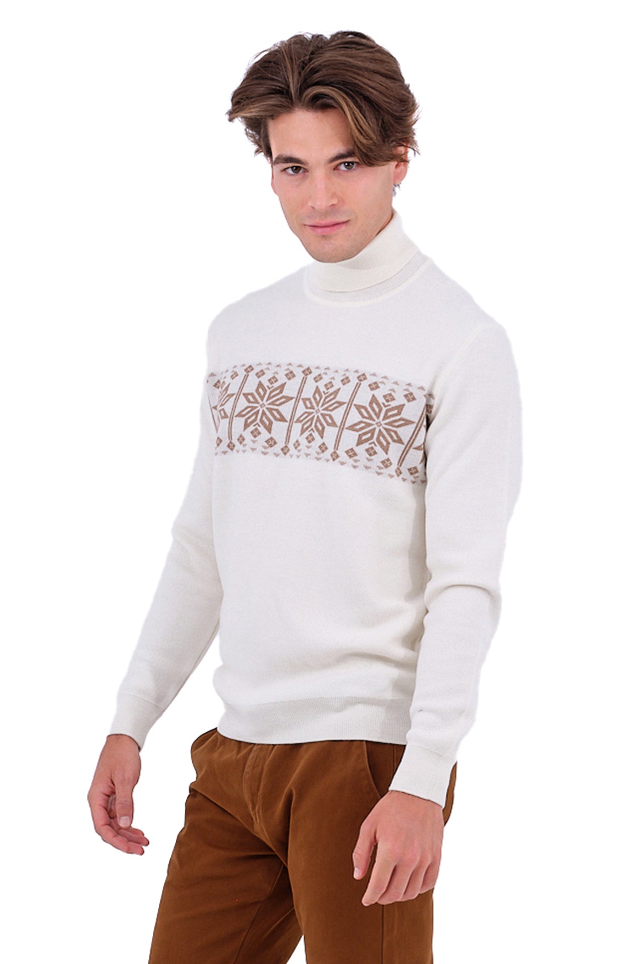 ΑΝΔΡΙΚΟ ΖΙΒΑΓΚΟ PORTOBELLO'S ΣΕ ΕΚΡΟΥ ΧΡΩΜΑ ΚΑΙ ΚΑΦΕ ΣΧΕΔΙΟ