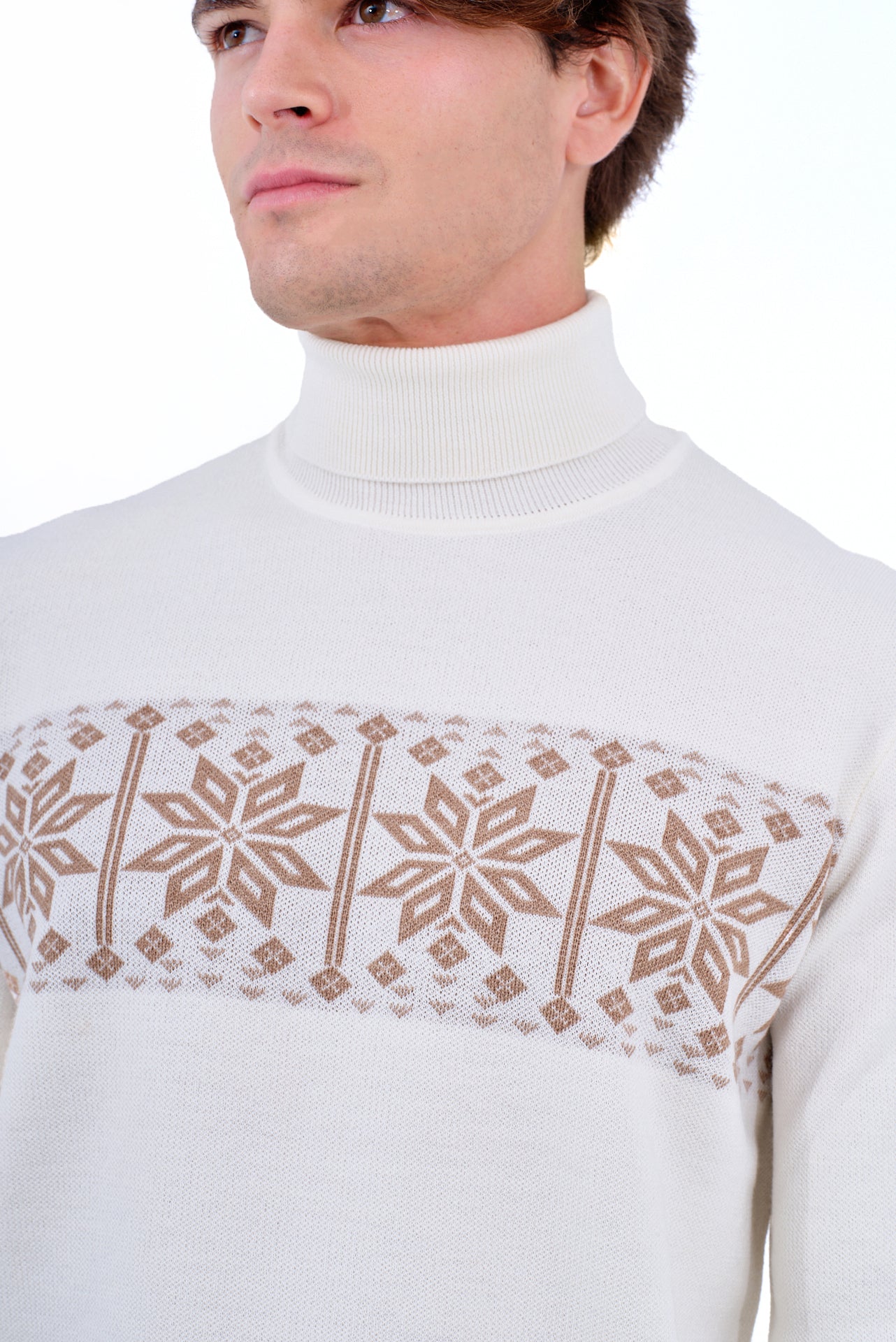 ΑΝΔΡΙΚΟ ΖΙΒΑΓΚΟ PORTOBELLO'S ΣΕ ΕΚΡΟΥ ΧΡΩΜΑ ΚΑΙ ΚΑΦΕ ΣΧΕΔΙΟ