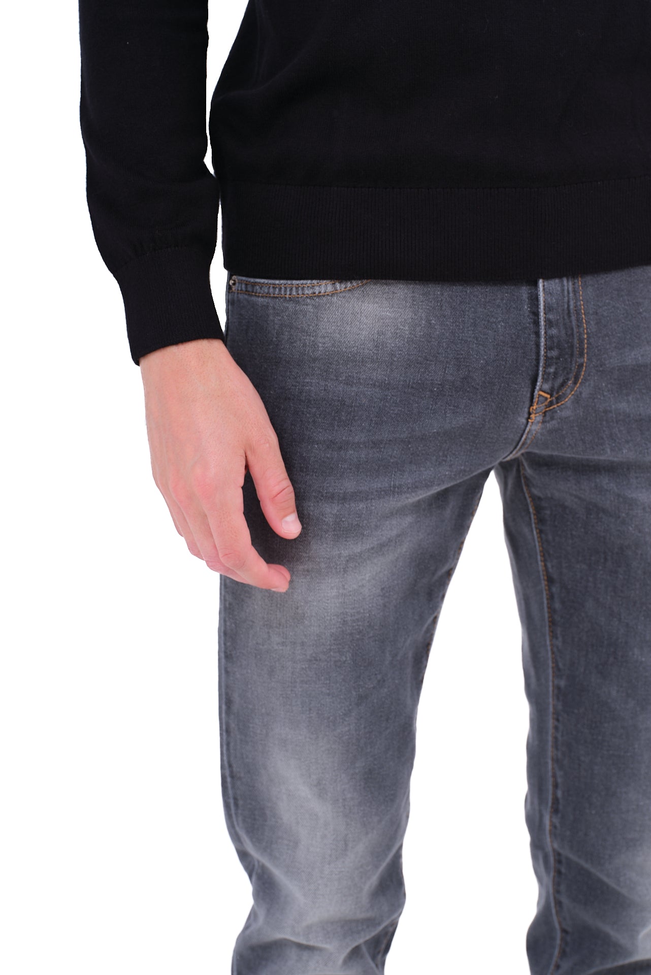 ΑΝΔΡΙΚΟ ΜΑΥΡΟ ΠΟΥΛΟΒΕΡ PORTOBELLO'S ΜΕ ΛΑΙΜΟΚΟΨΗ