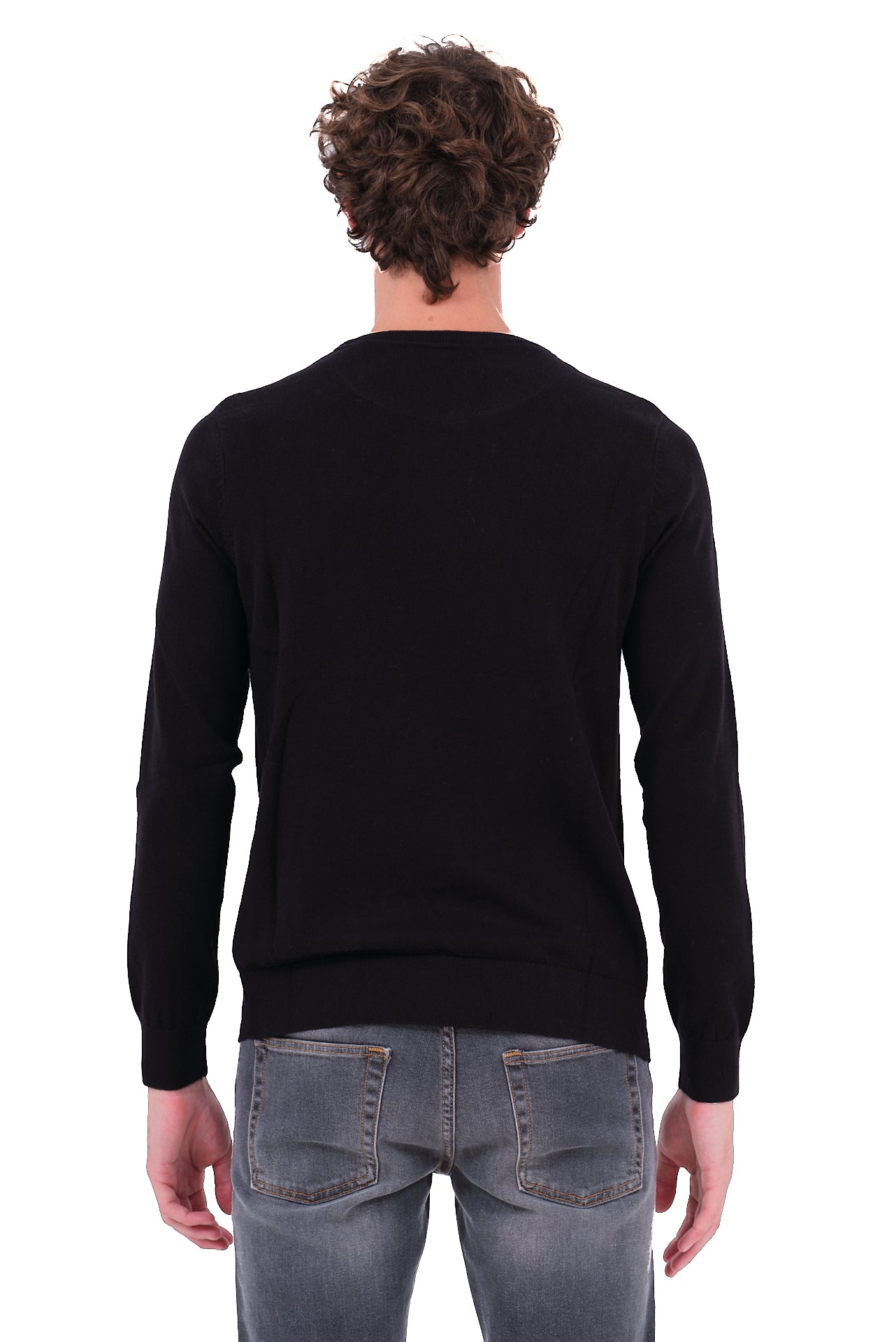 ΑΝΔΡΙΚΟ ΜΑΥΡΟ ΠΟΥΛΟΒΕΡ PORTOBELLO'S ΜΕ ΛΑΙΜΟΚΟΨΗ