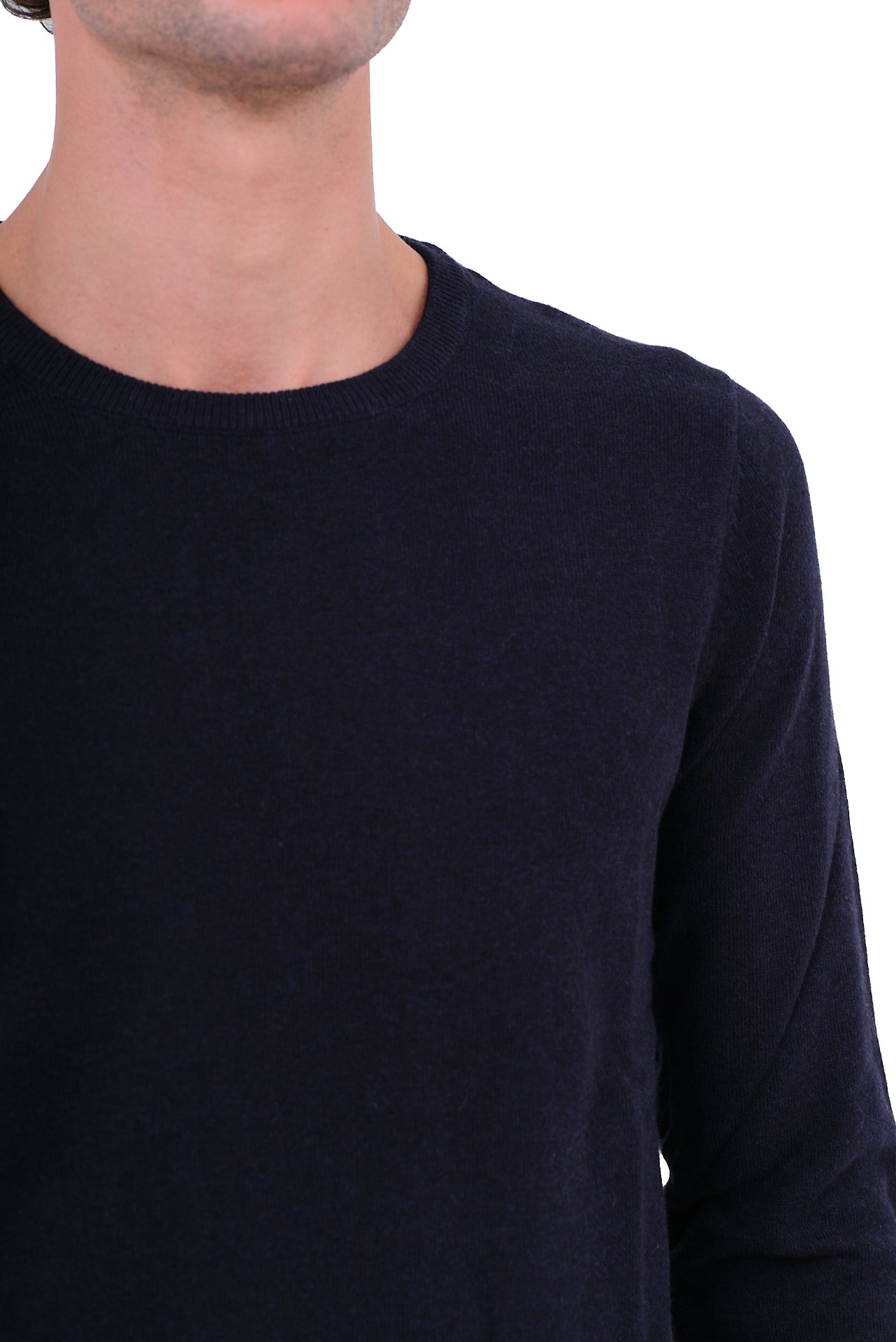 ΑΝΔΡΙΚΟ ΜΠΛΕ ΠΟΥΛΟΒΕΡ PORTOBELLO'S ΜΕ ΛΑΙΜΟΚΟΨΗ ΚΑΙ ΚΑΣΜΙΡ