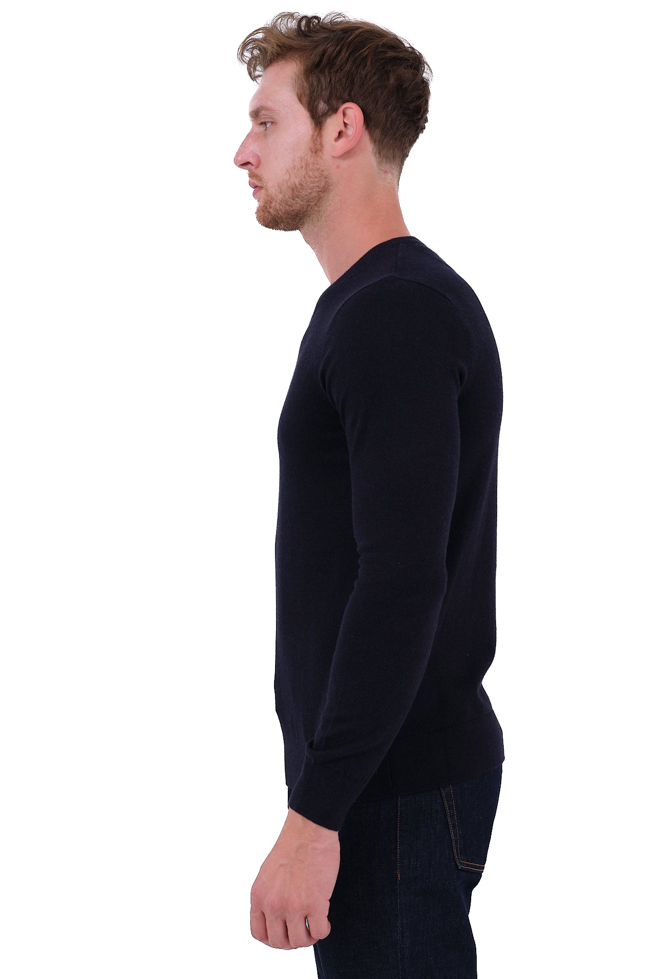 ΑΝΔΡΙΚΟ ΜΠΛΕ ΠΟΥΛΟΒΕΡ PORTOBELLO'S ΜΕ V NECK ΚΑΙ ΚΑΣΜΙΡ