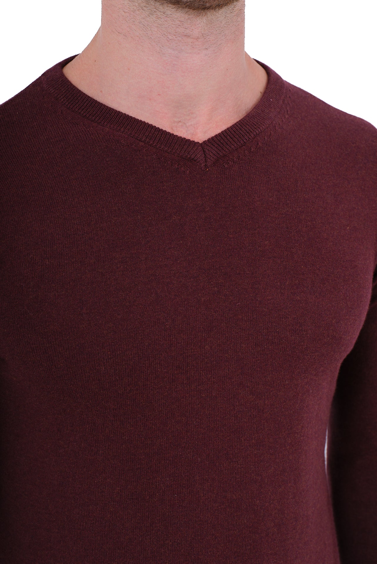 ΑΝΔΡΙΚΟ ΜΠΟΡΝΤΟ ΜΕΣΑΙΟ ΠΟΥΛΟΒΕΡ PORTOBELLO'S ΜΕ V NECK ΚΑΙ ΚΑΣΜΙΡ